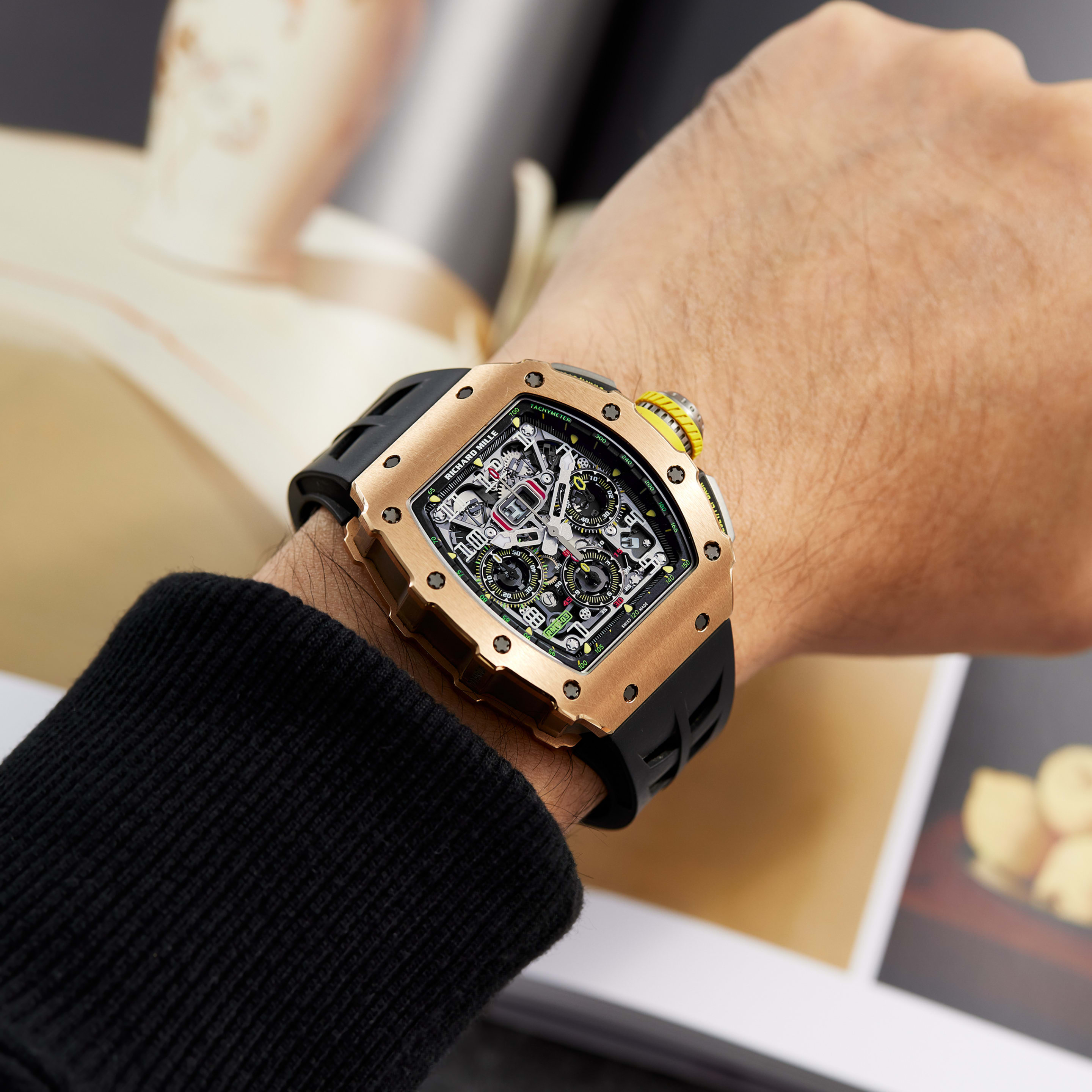 RM011-03 Rose Gold & Titanium 44mm Product Image