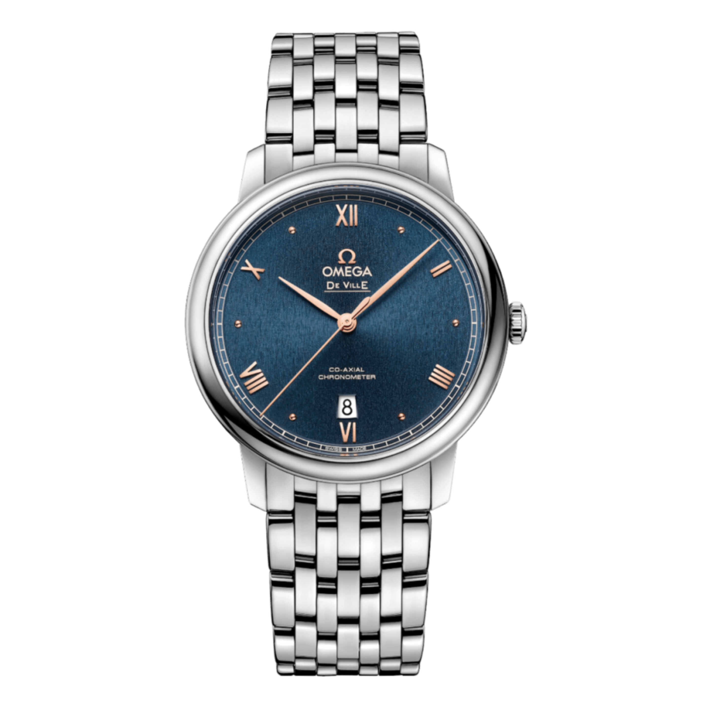 De Ville Prestige Steel Blue Dial 39mm Product Image