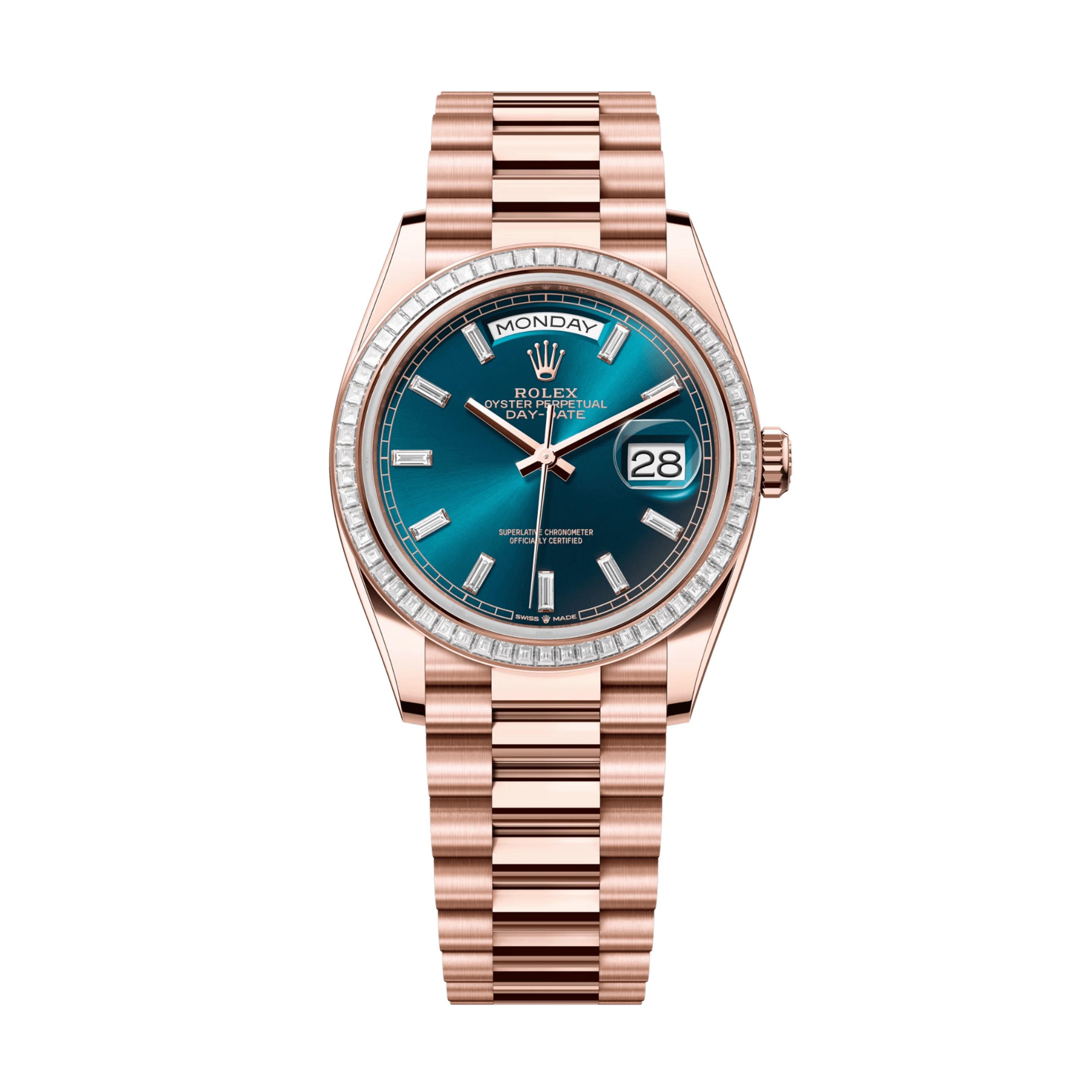Day-Date Rose Gold Diamond Blue Dial 36mm Product Image
