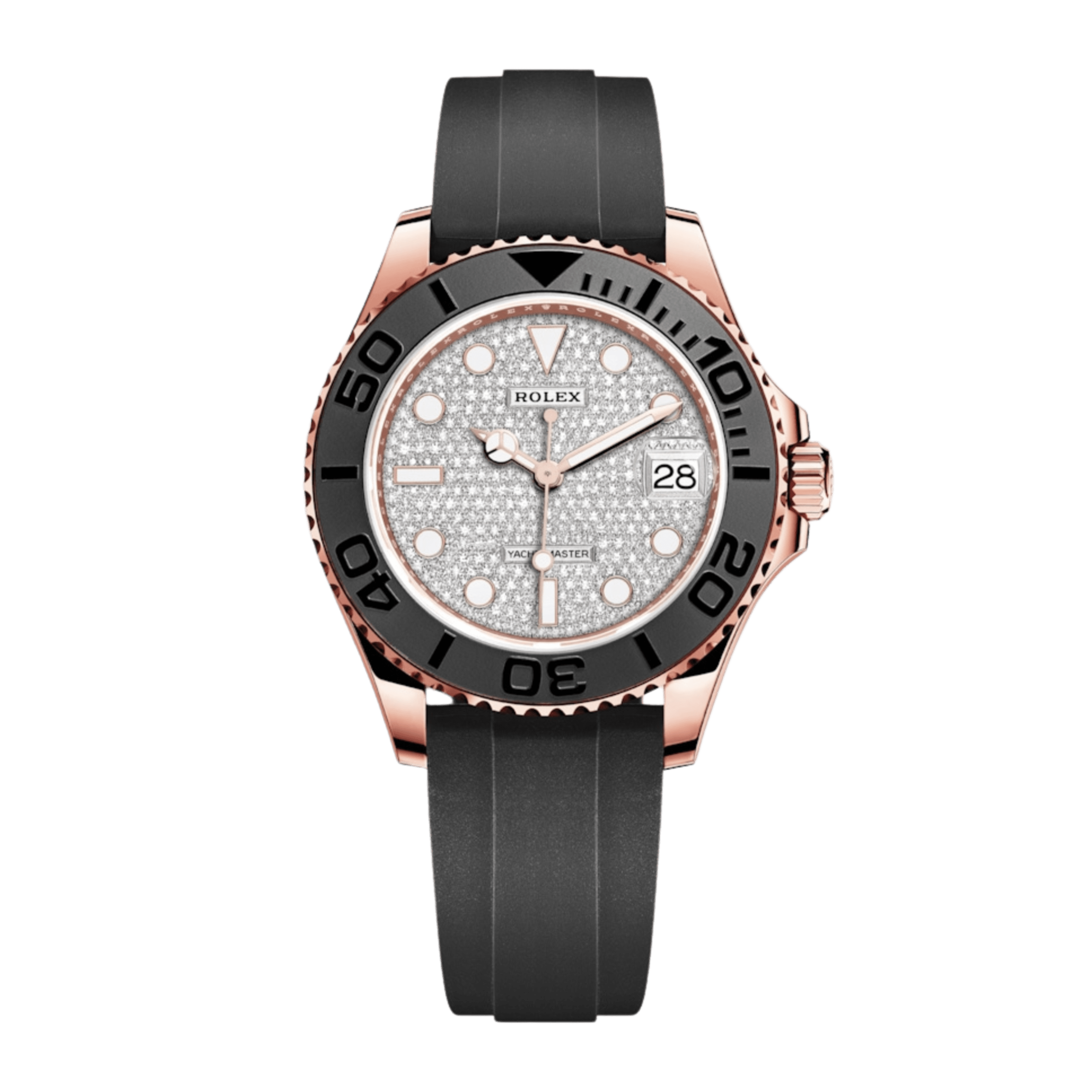 Yacht-Master Rose Gold Oysterflex Pave Dial 37mm Product Image