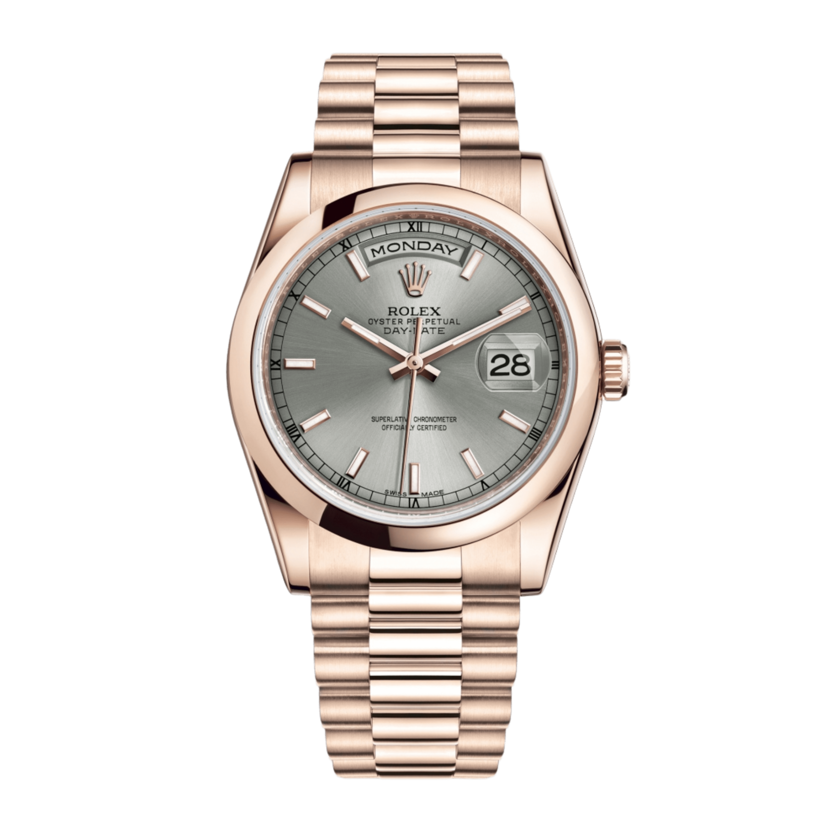 Day-Date 36 Rose Gold Grey Dial 36mm Product Image