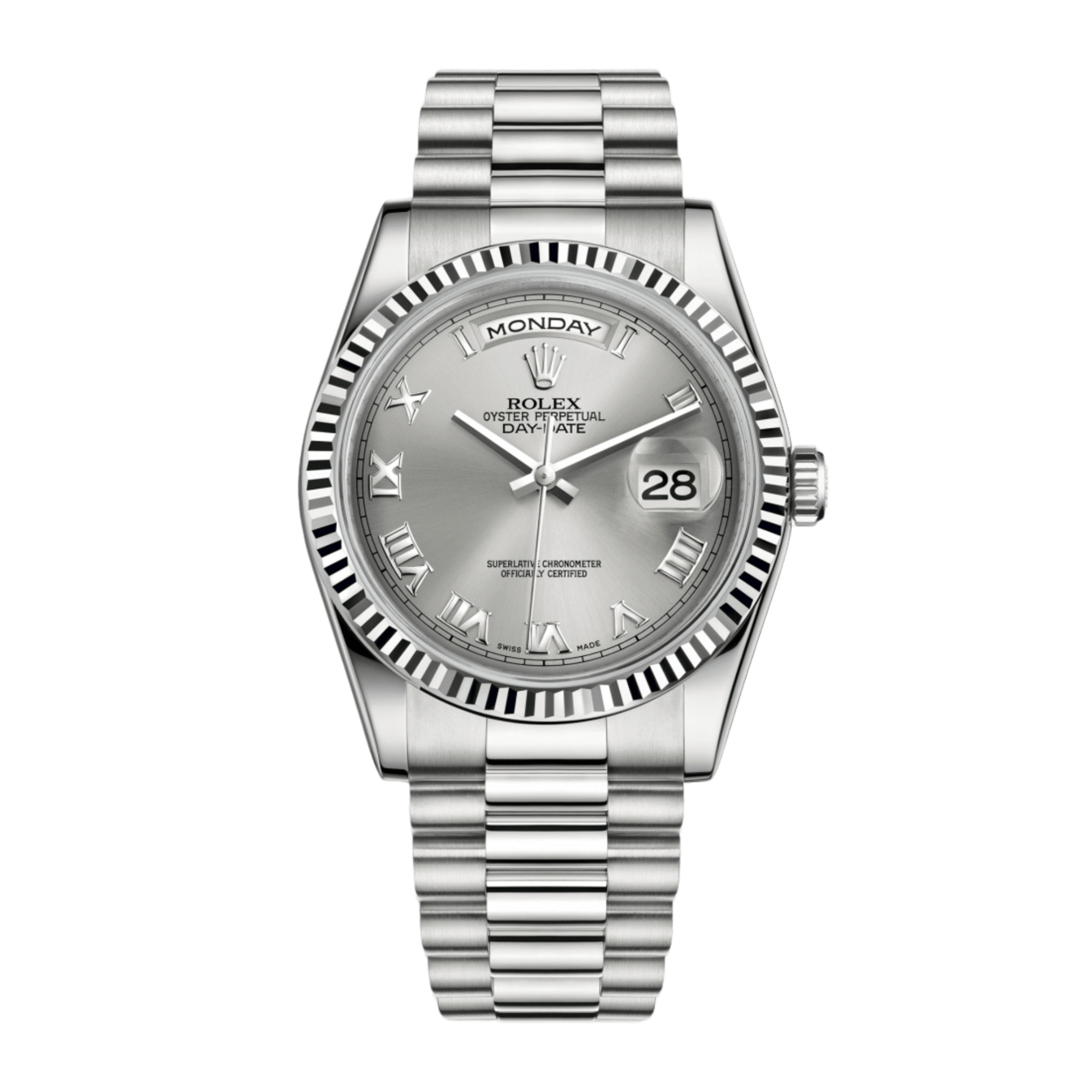 Day-Date 36 White Gold Grey Dial 36mm Product Image