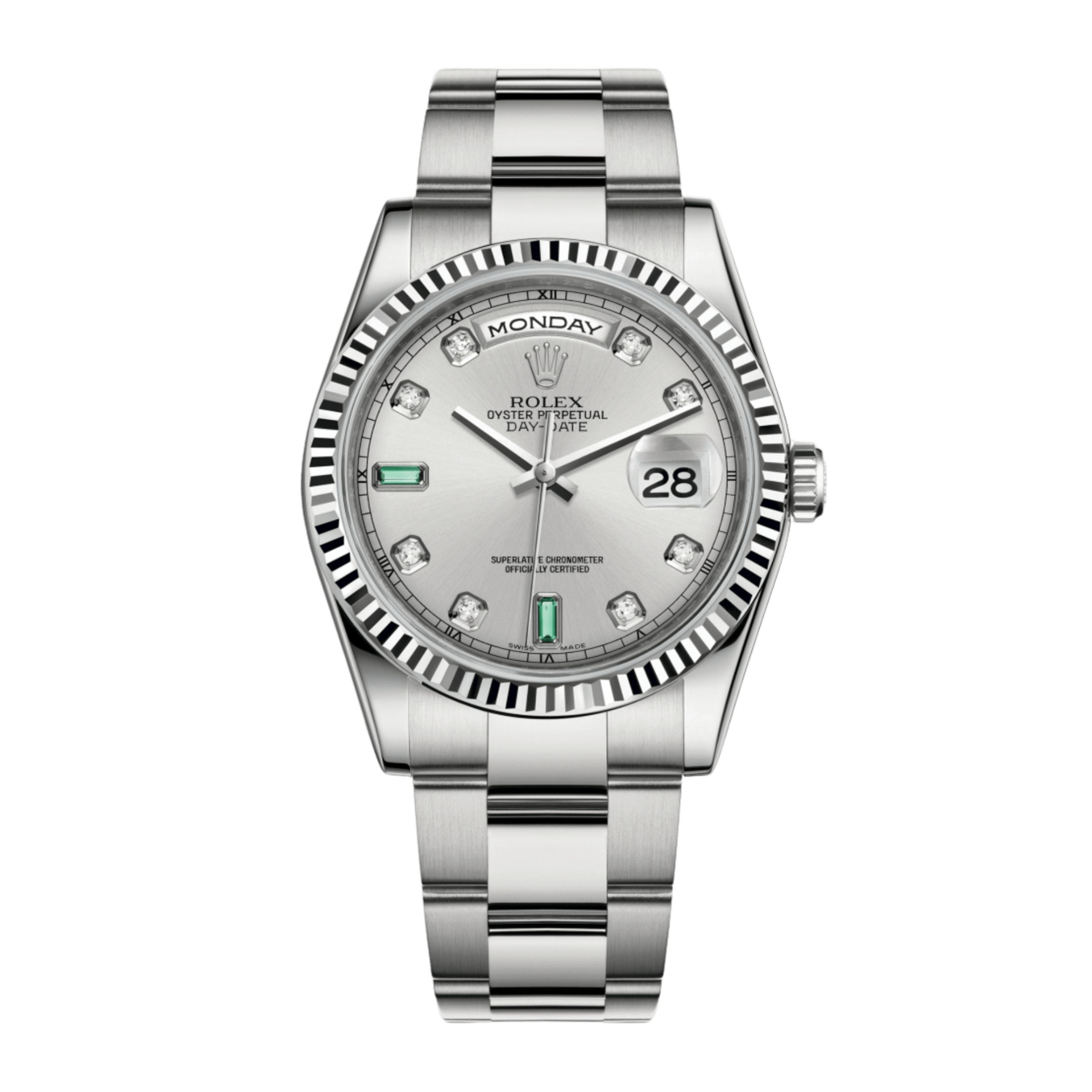 Day-Date 36 White Gold Silver Dial 36mm Product Image