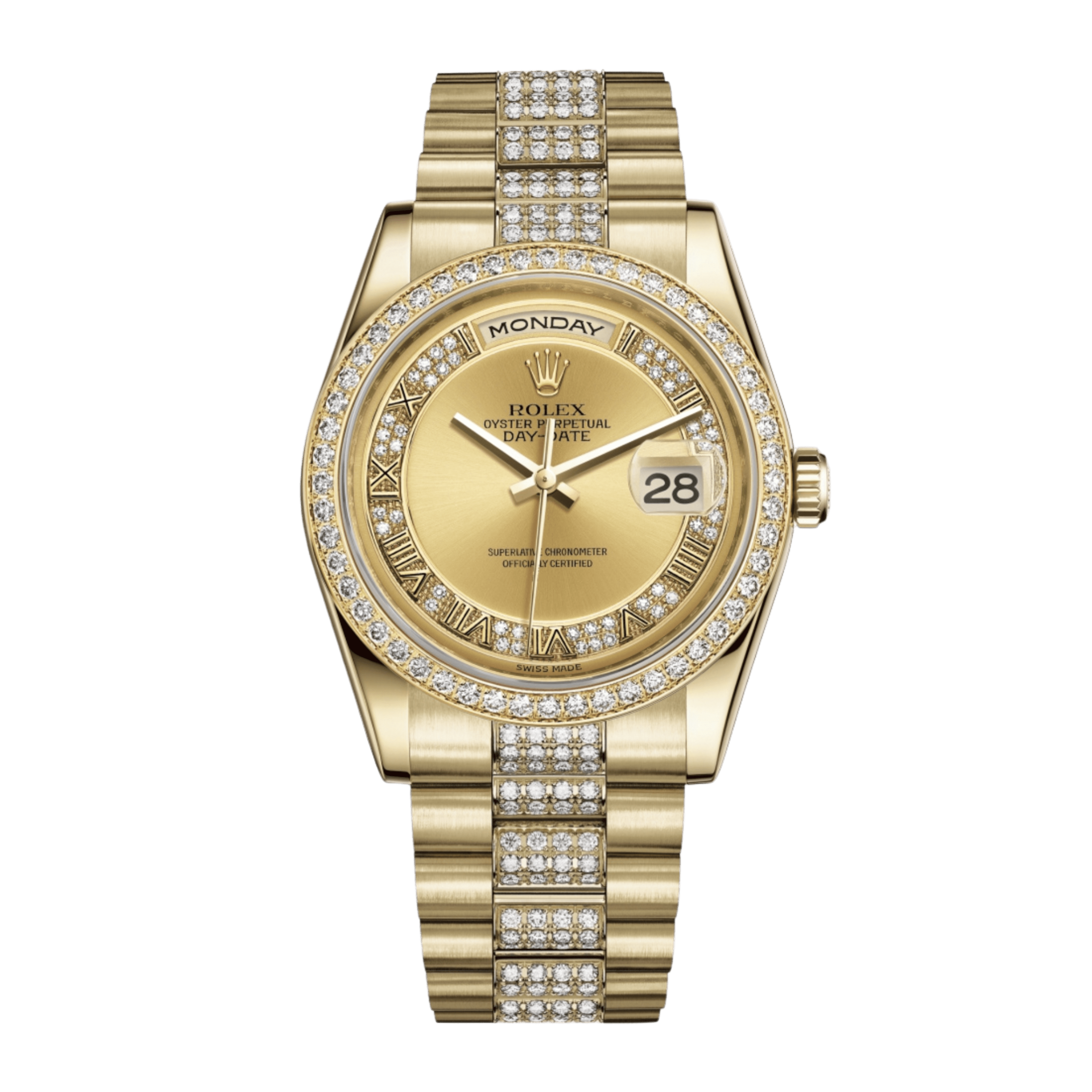 Day-Date 36 Yellow Gold Diamond Champagne Dial 36mm Product Image