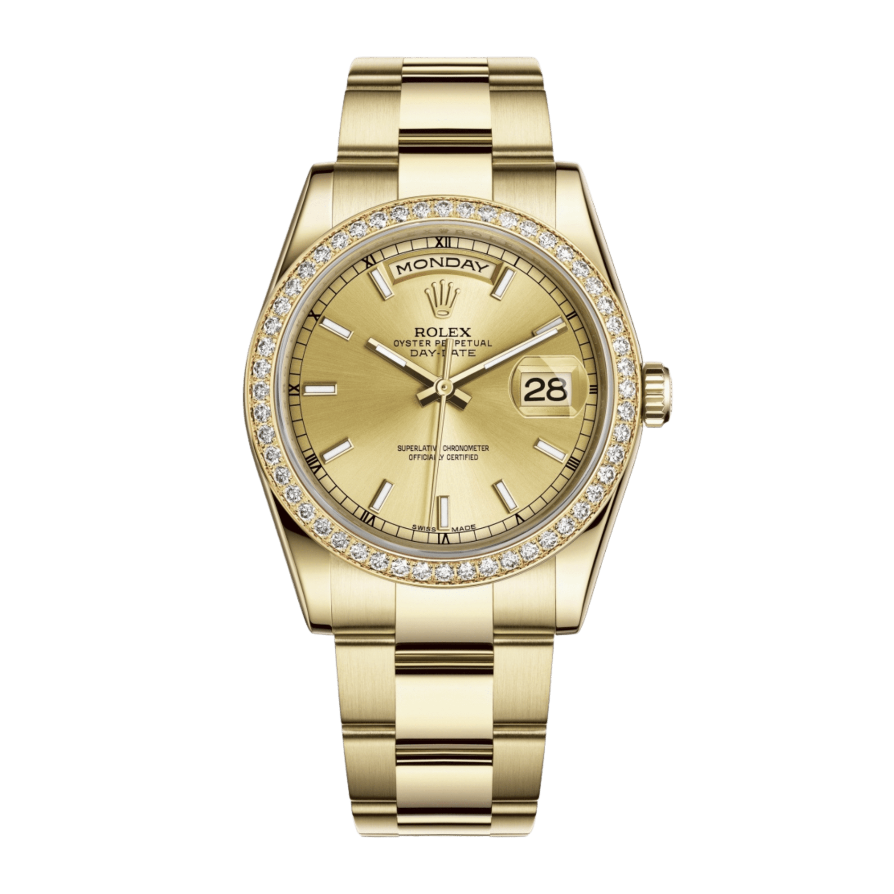 Day-Date 36 Yellow Gold Diamond Champagne Dial 36mm Product Image