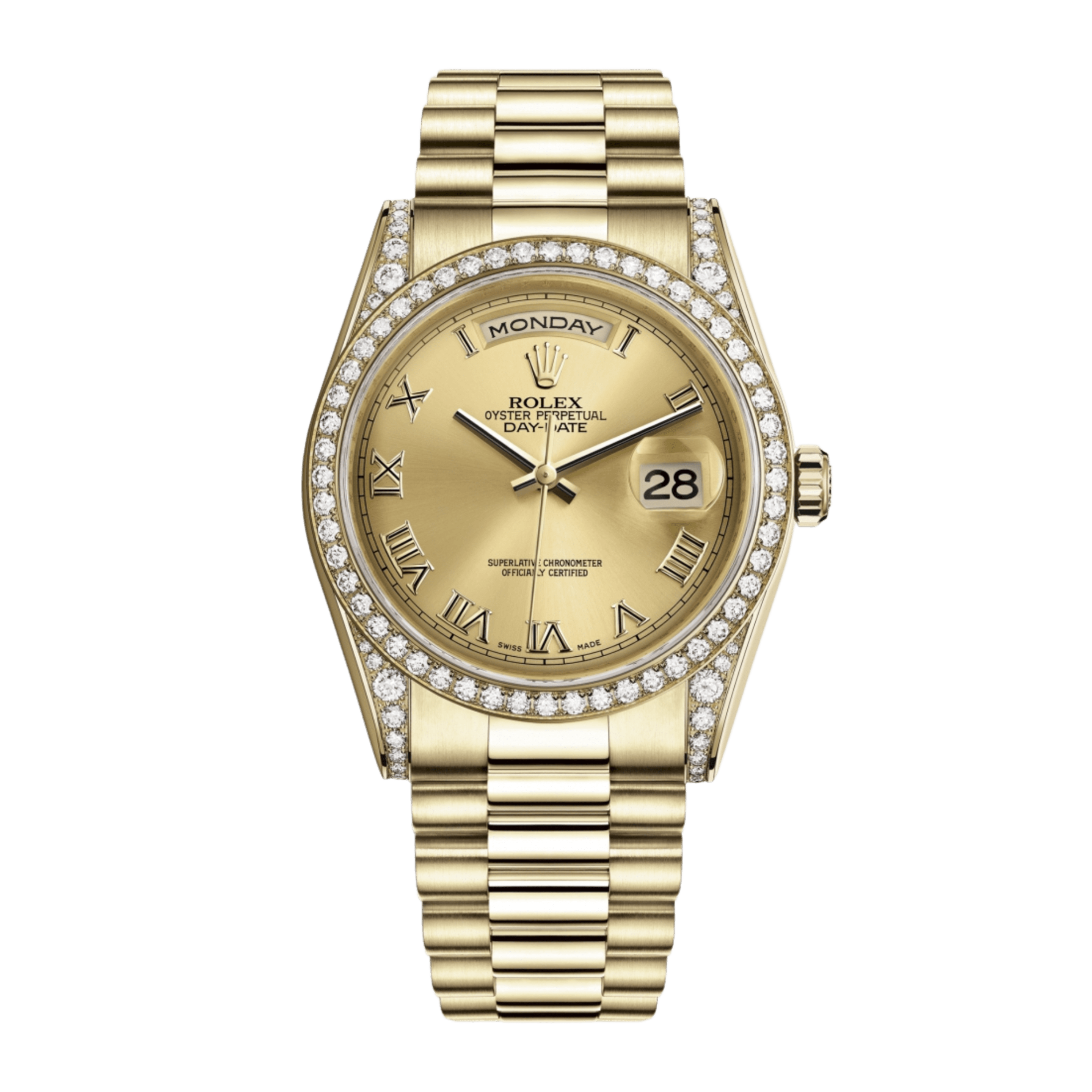 Day-Date 36 Yellow Gold Diamond Champagne Dial 36mm Product Image