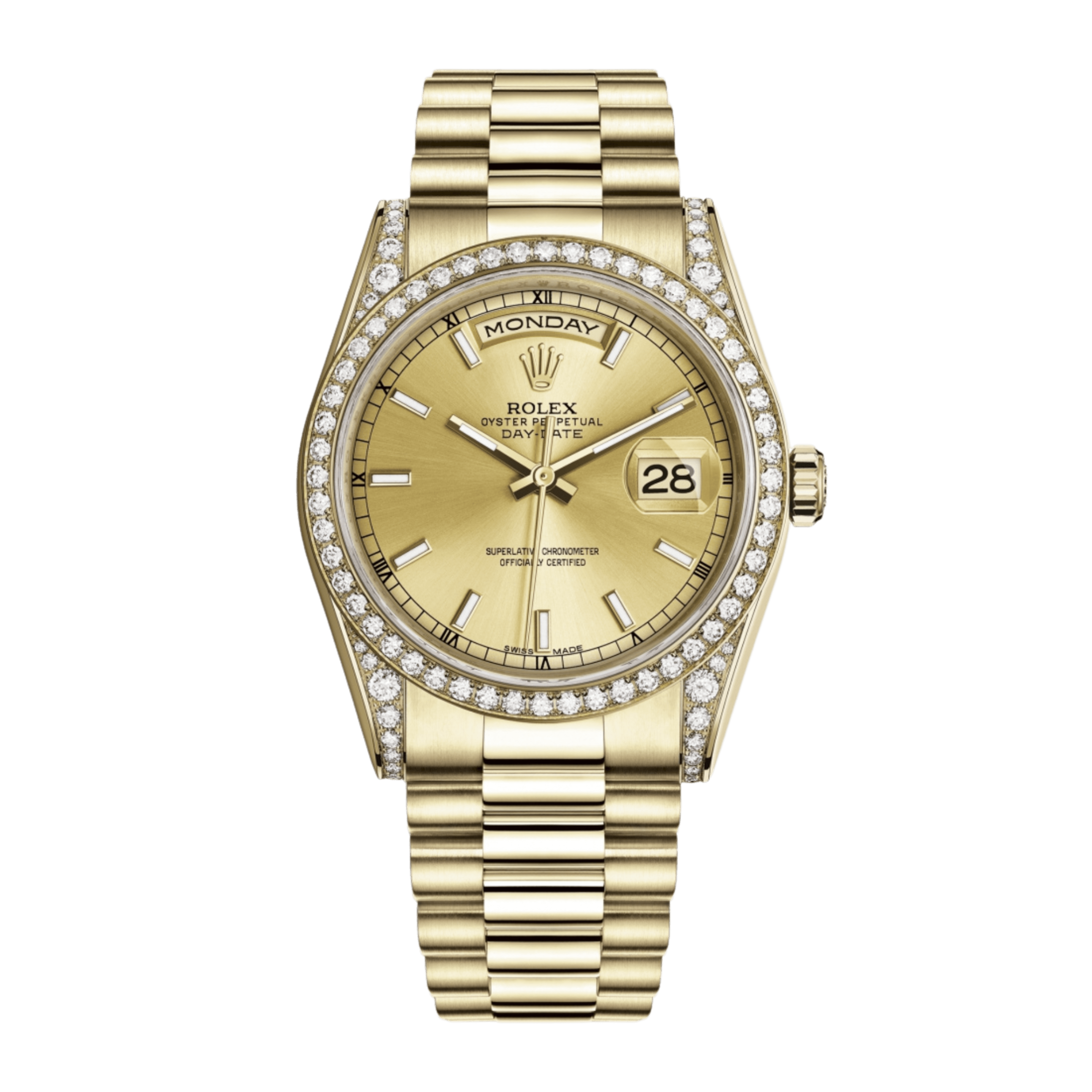 Day-Date 36 Yellow Gold Diamond Champagne Dial 36mm Product Image