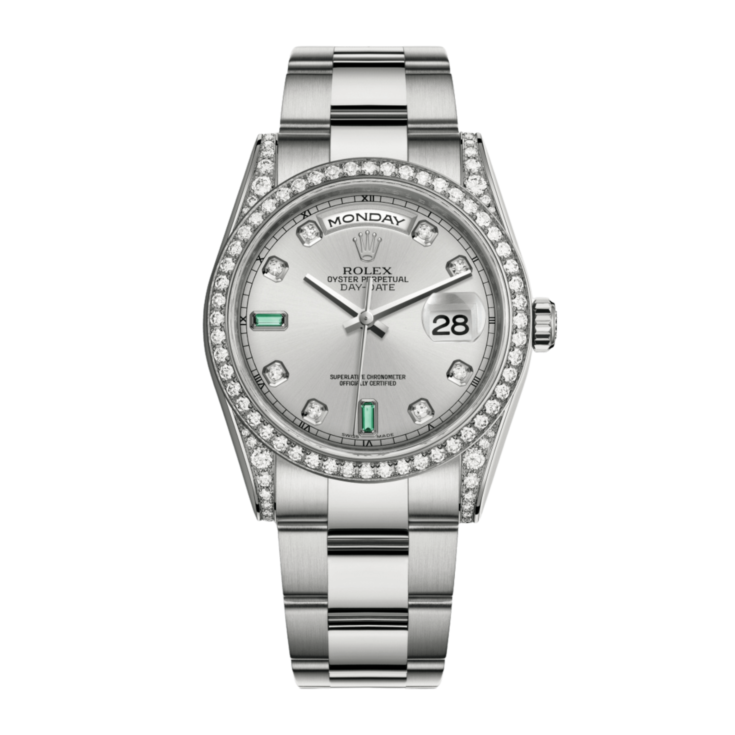 Day-Date 36 White Gold Diamond Silver Dial 36mm Product Image