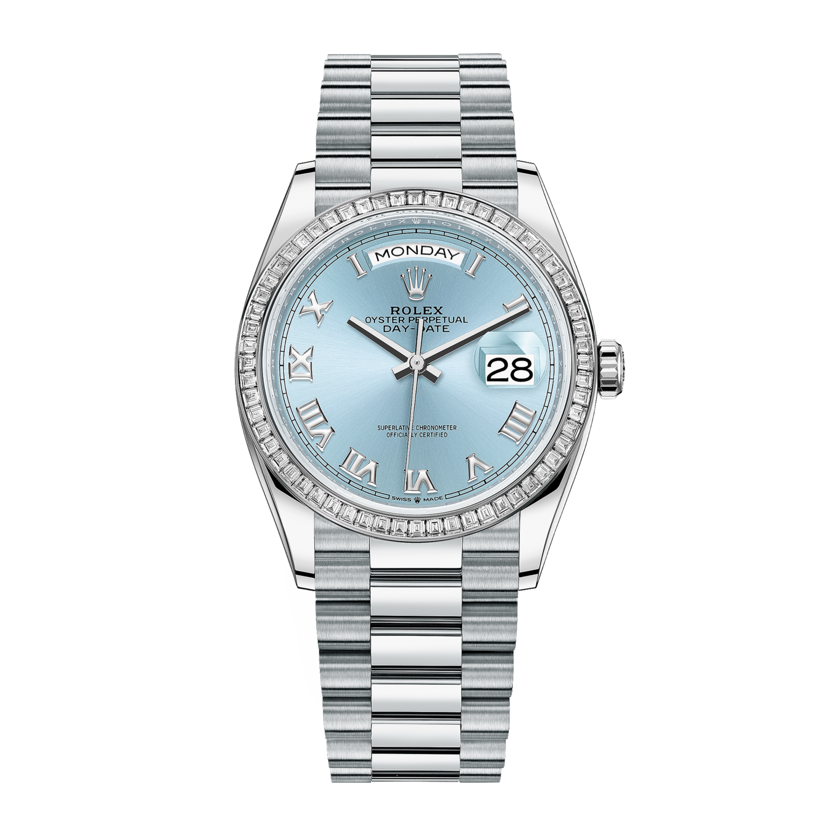 Day-Date Platinum Blue Dial 36mm Product Image