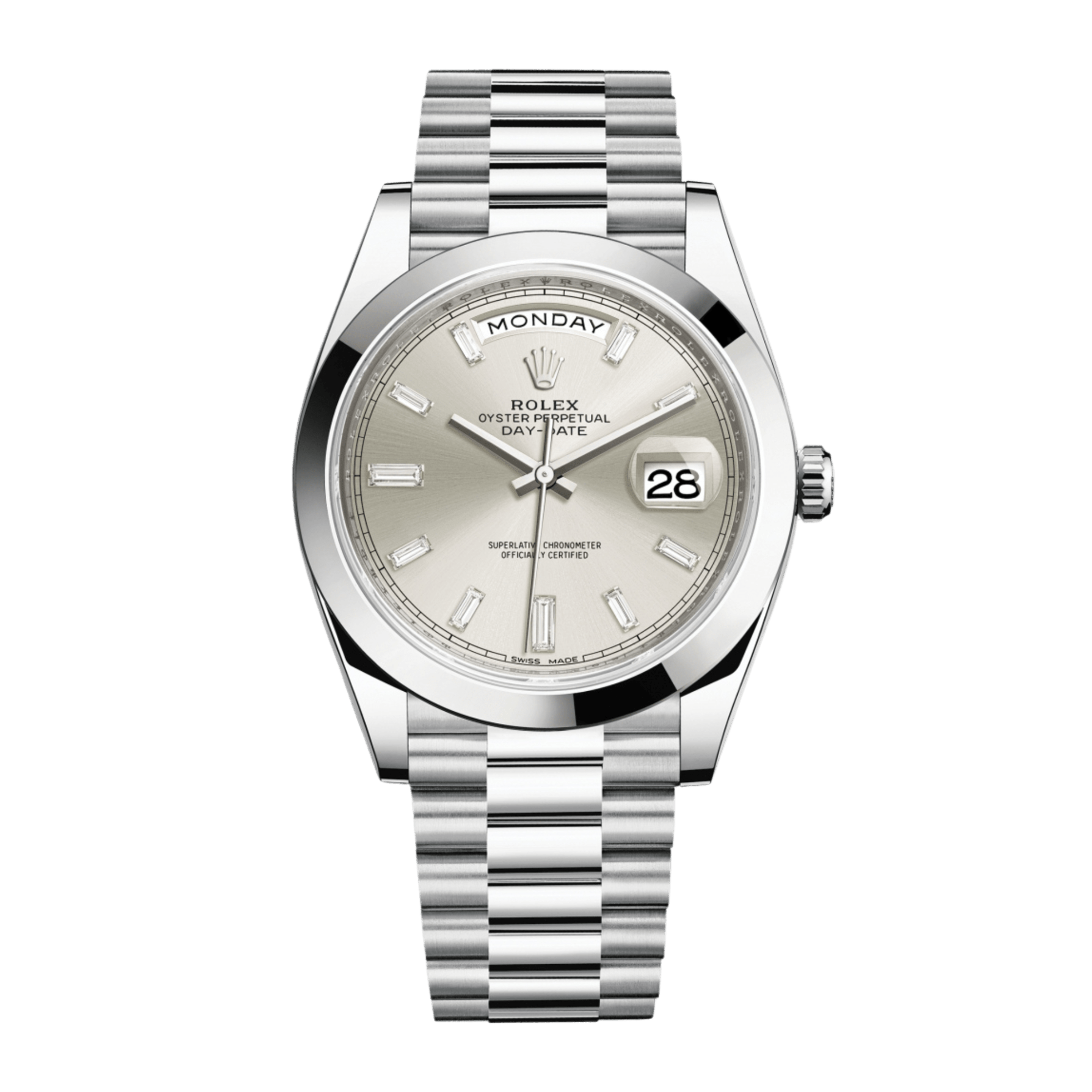 Day-Date 40 Platinum Silver Dial 40mm Product Image