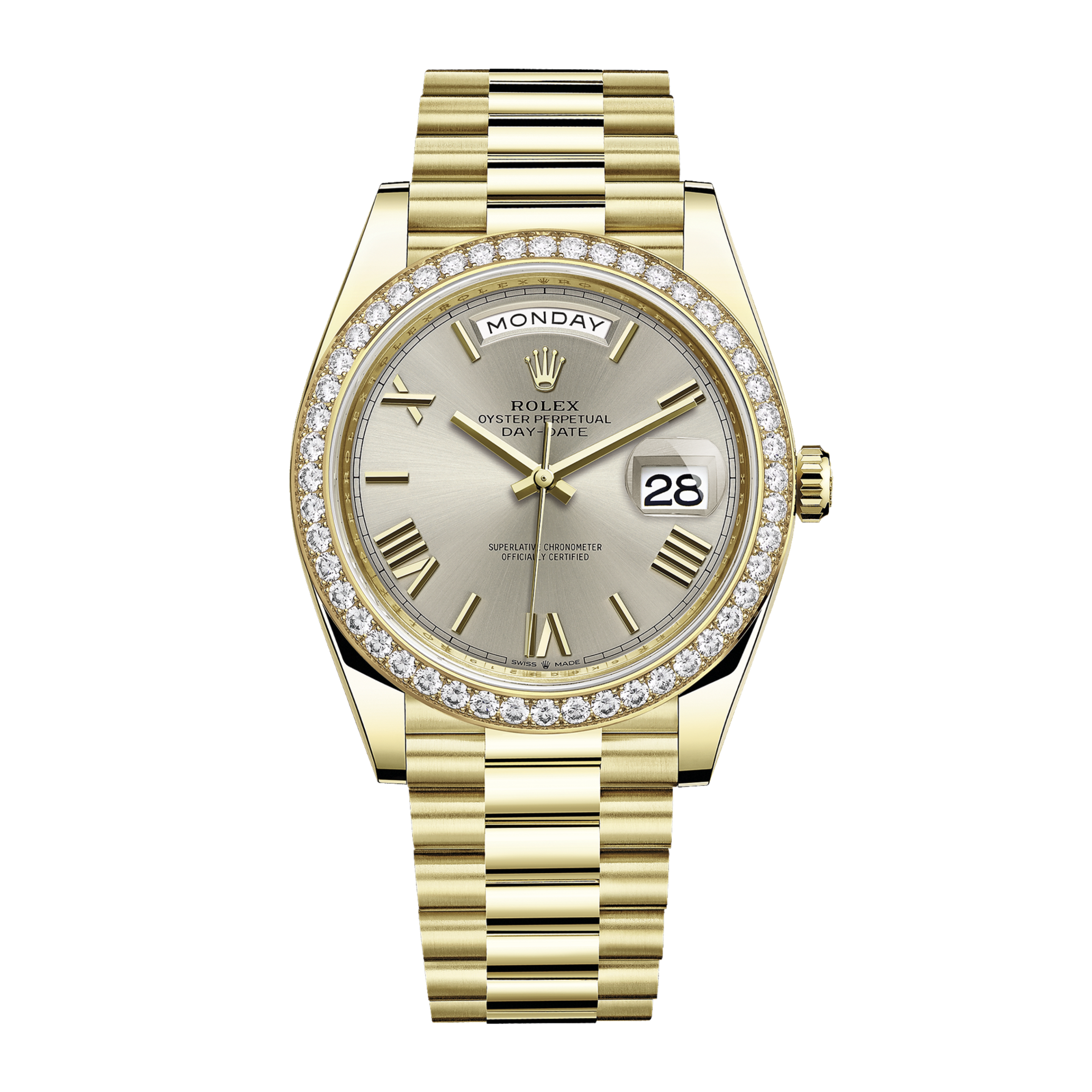 Day-Date 40 Yellow Gold Silver Dial 40mm Product Image