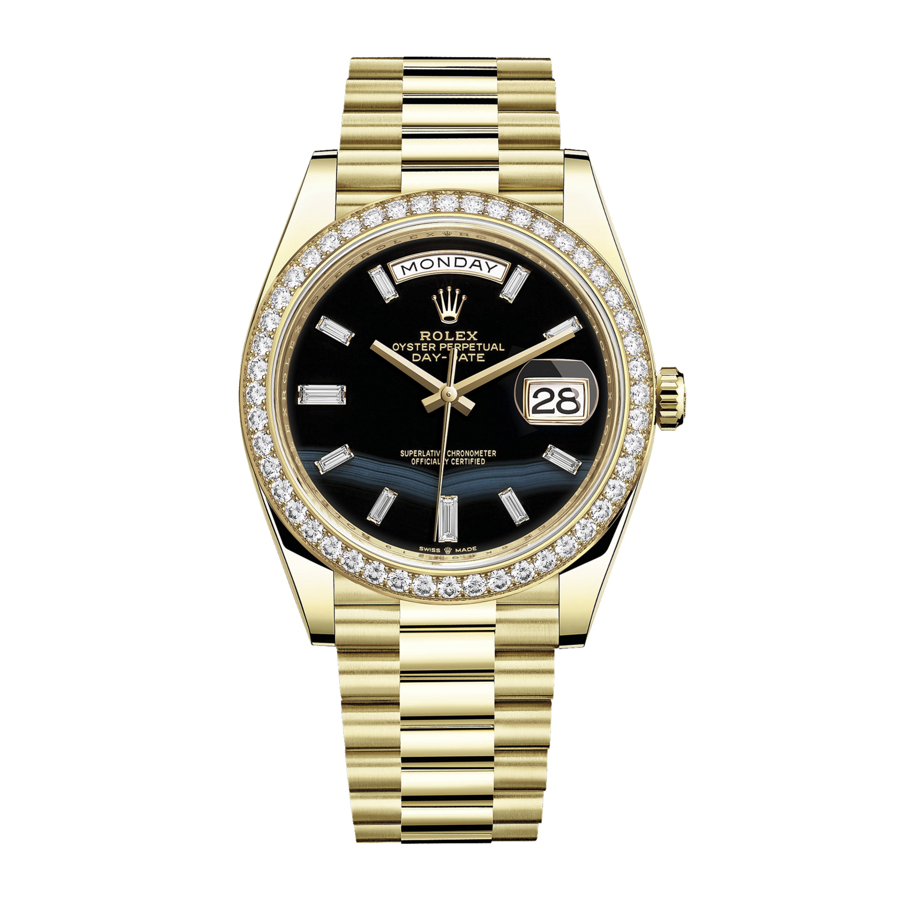 Day-Date Yellow Gold Black Dial 40mm Product Image