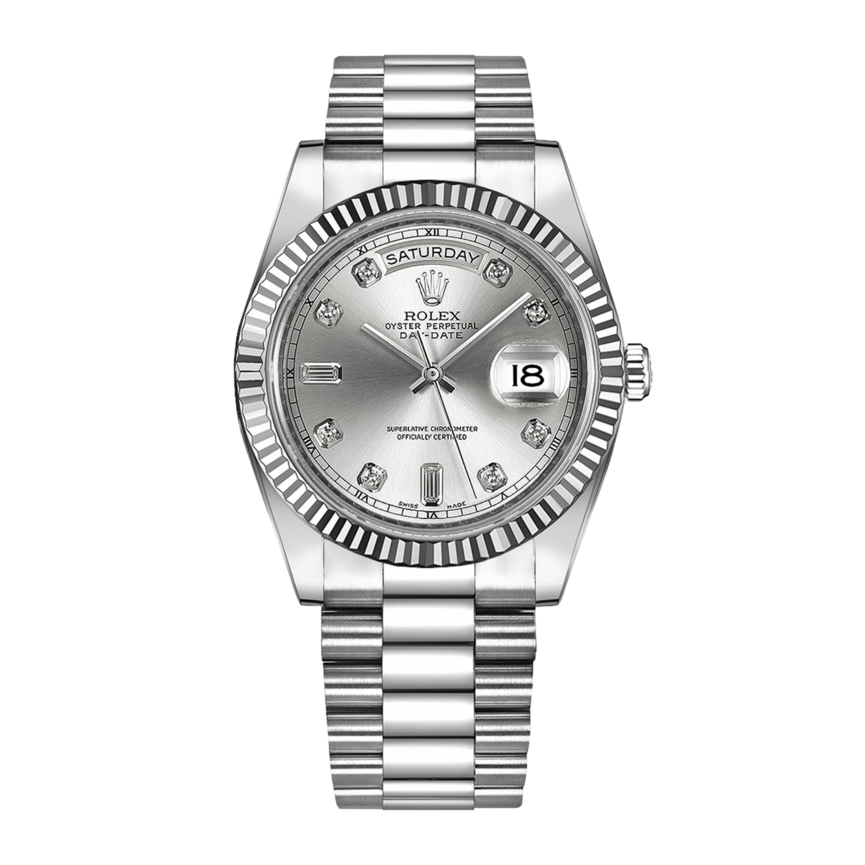 Day-Date II White Gold Silver Dial 41mm Product Image