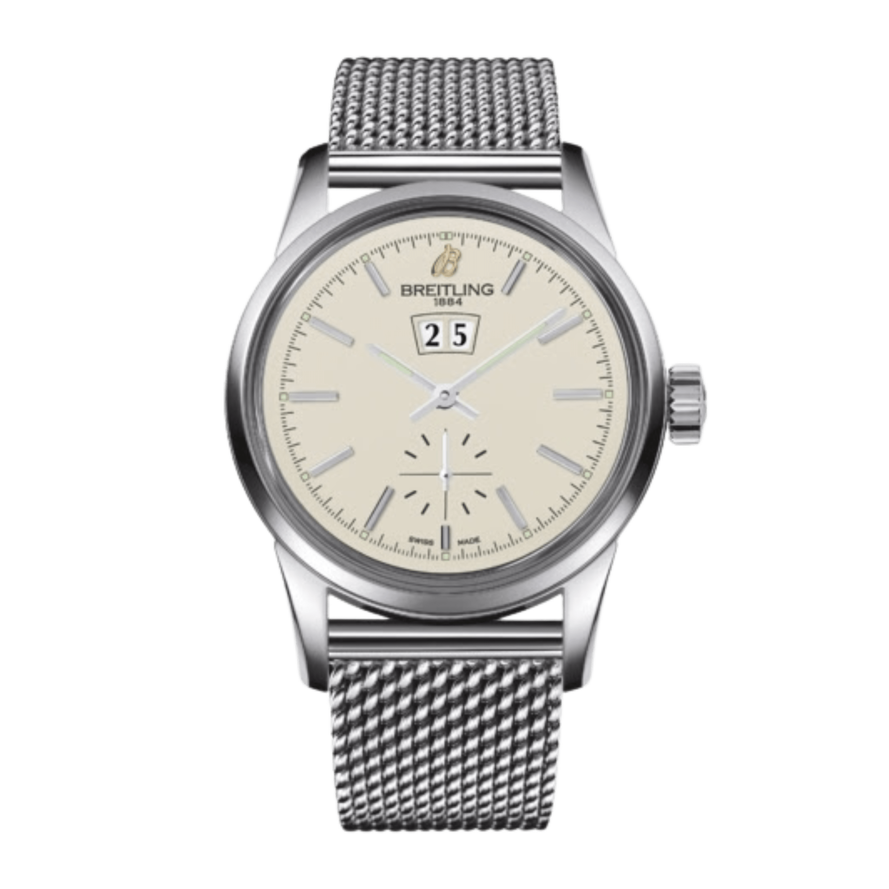 Transocean Steel Silver Dial 38mm Product Image