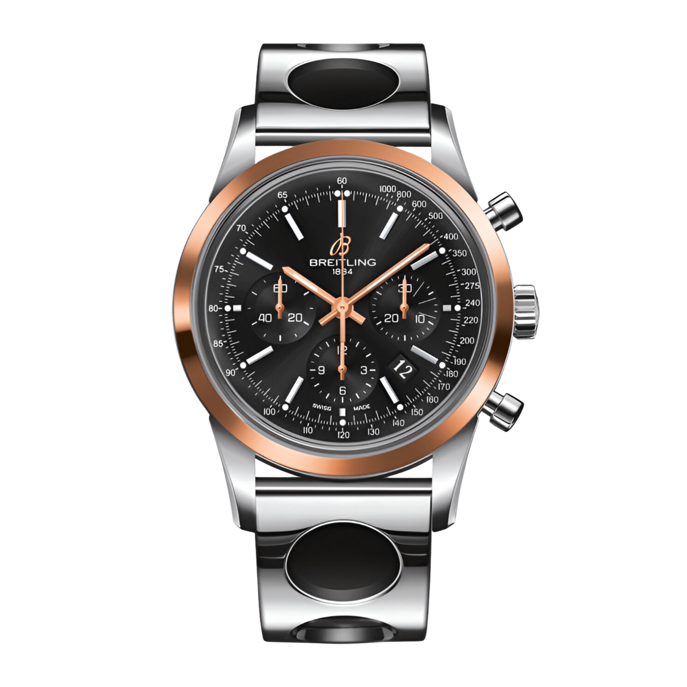Transocean Chronograph Rose Gold Black Dial 43mm Product Image