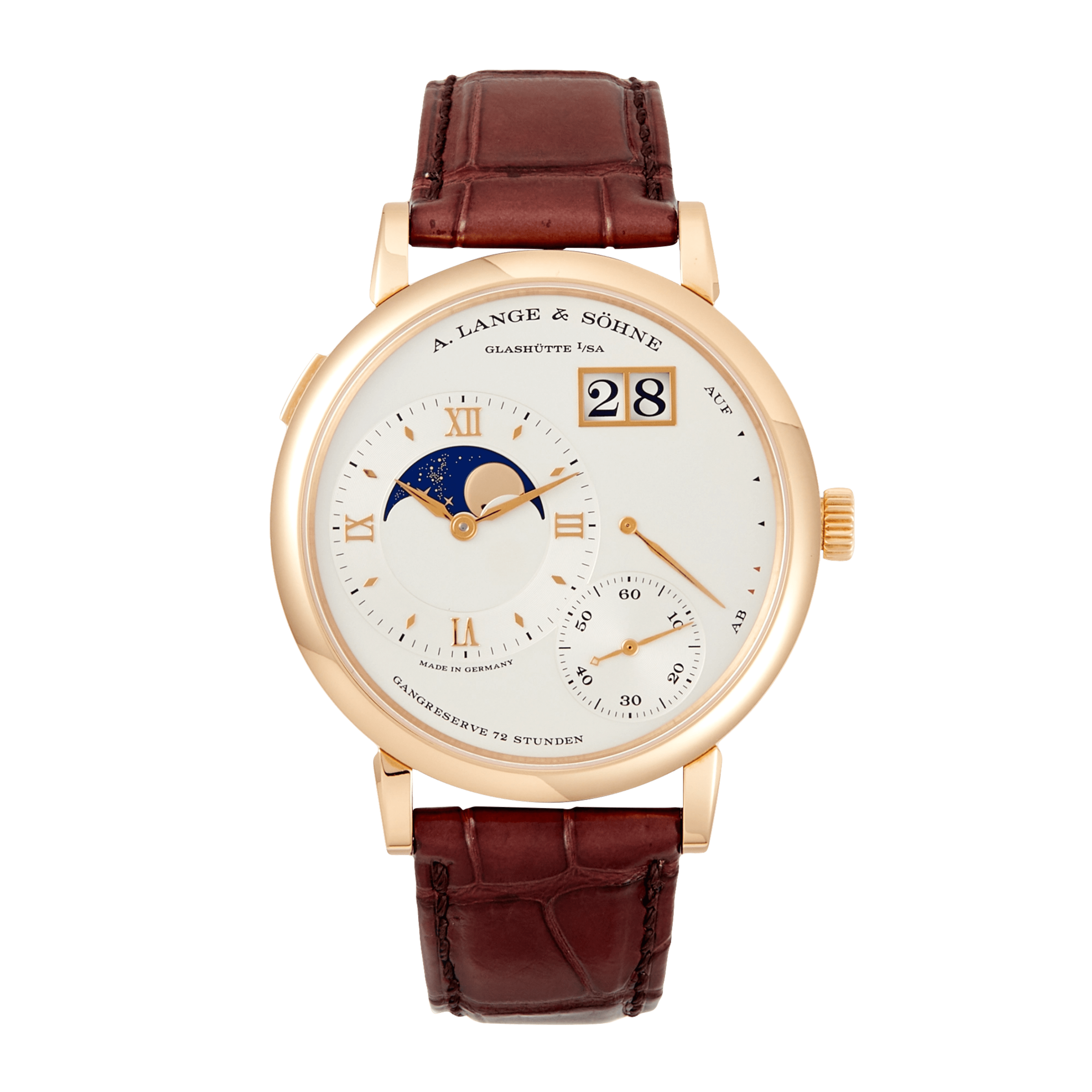 Grand Lange 1 Grand Moon Phase Rose Gold Silver Dial 41mm Product Image