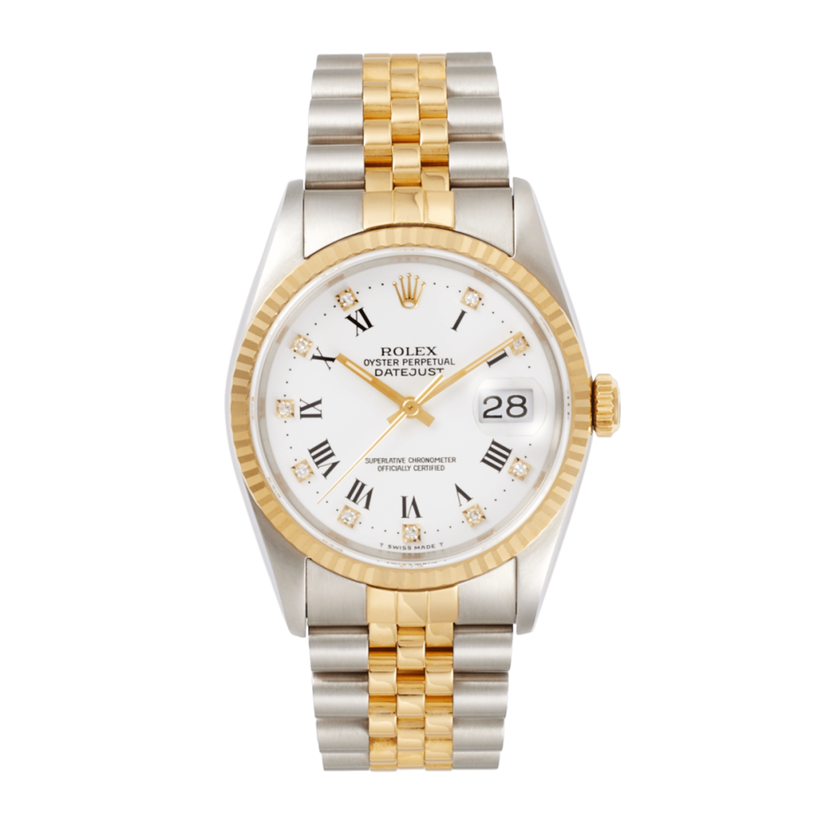 Datejust Yellow Gold & Steel White Dial 36mm Product Image