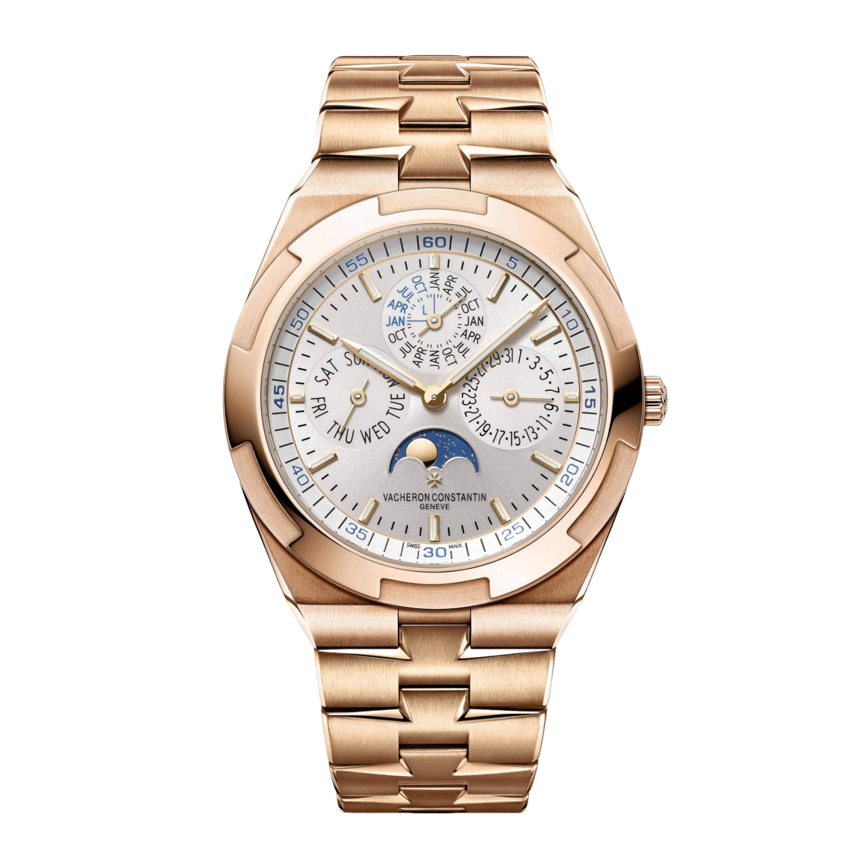 Overseas Ultra-Thin Perpetual Calendar Rose Gold Silver Dial 42mm Product Image