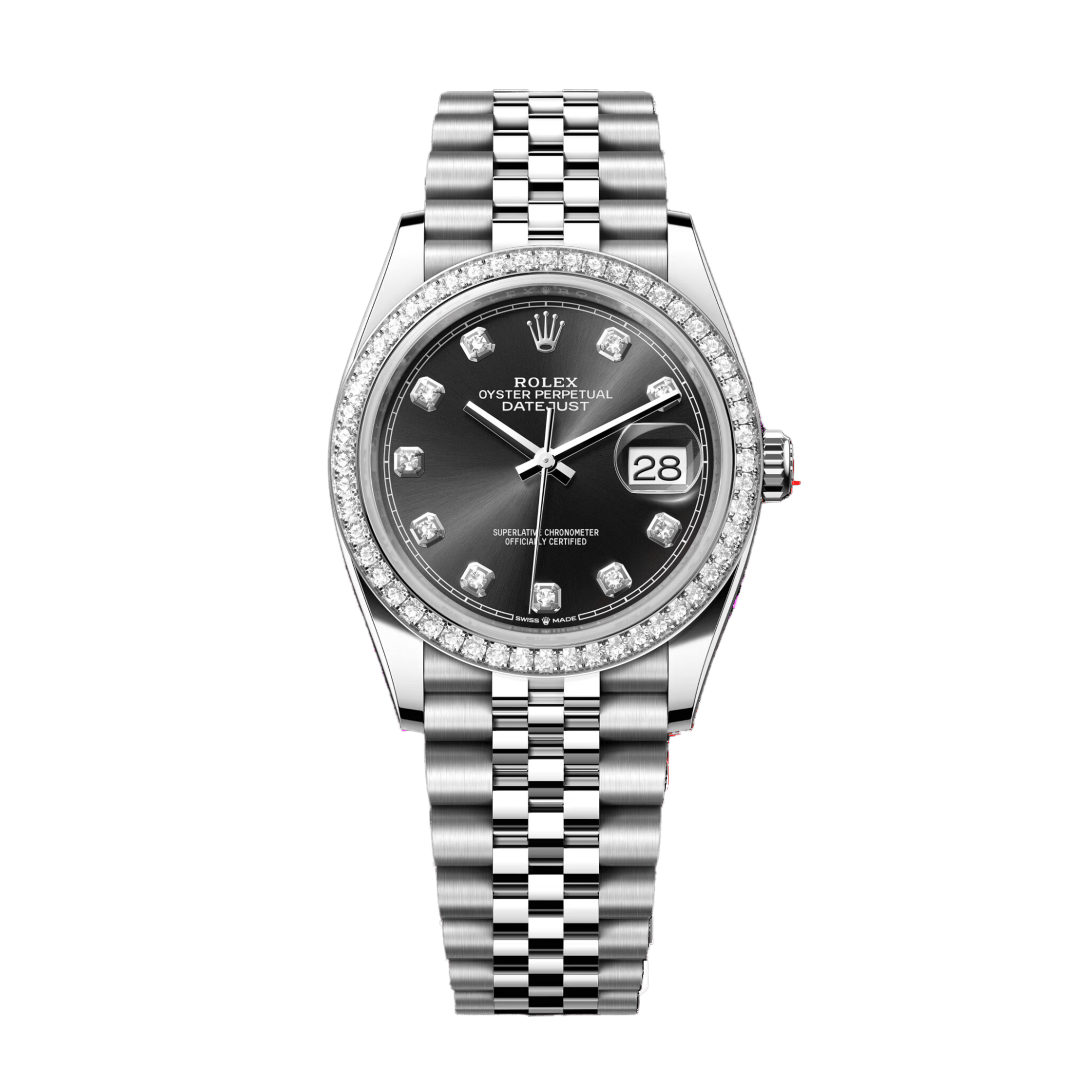 Datejust Steel Diamond Black Dial 36mm Product Image