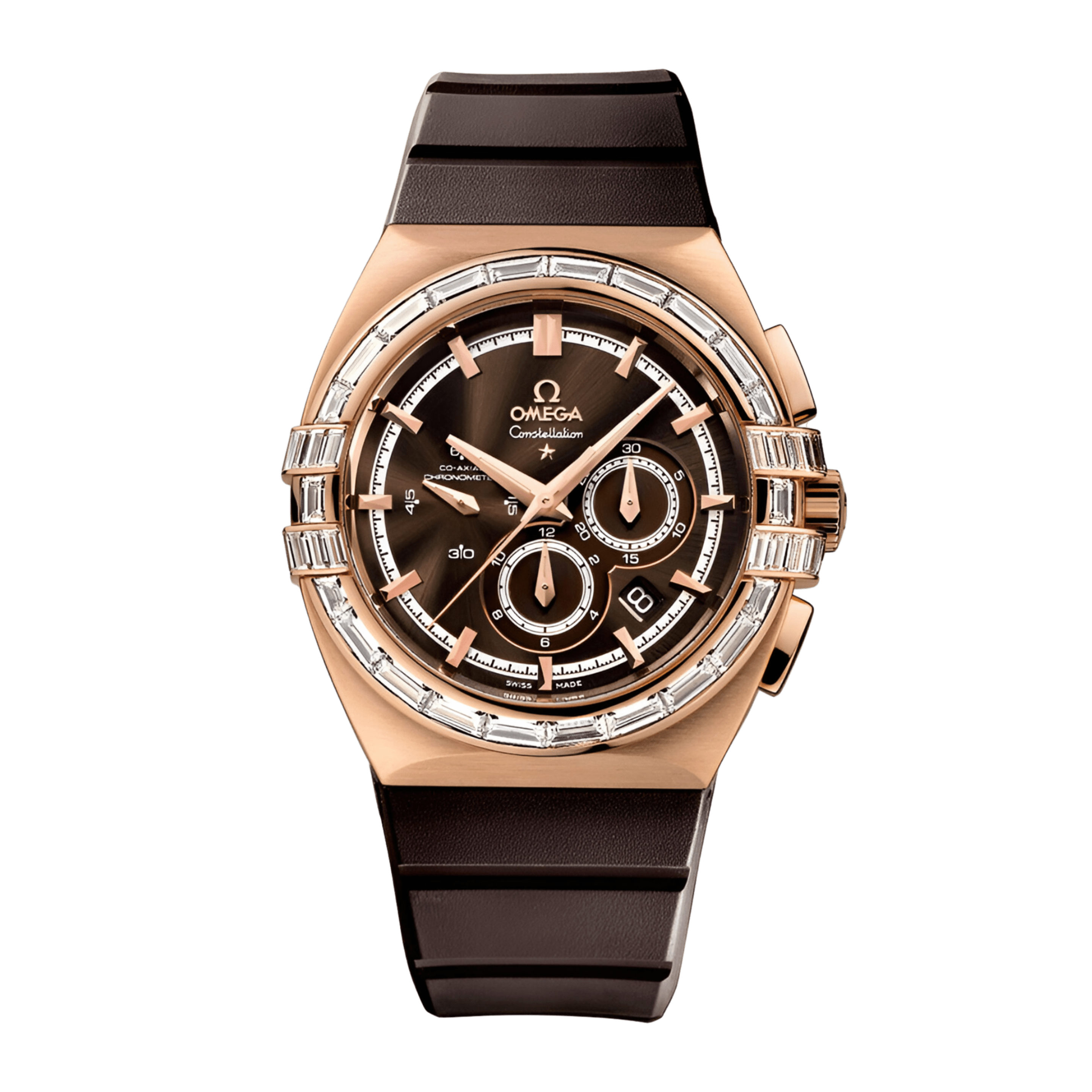 Omega Constellation Chronograph Double Eagle Rose Gold Diamond
