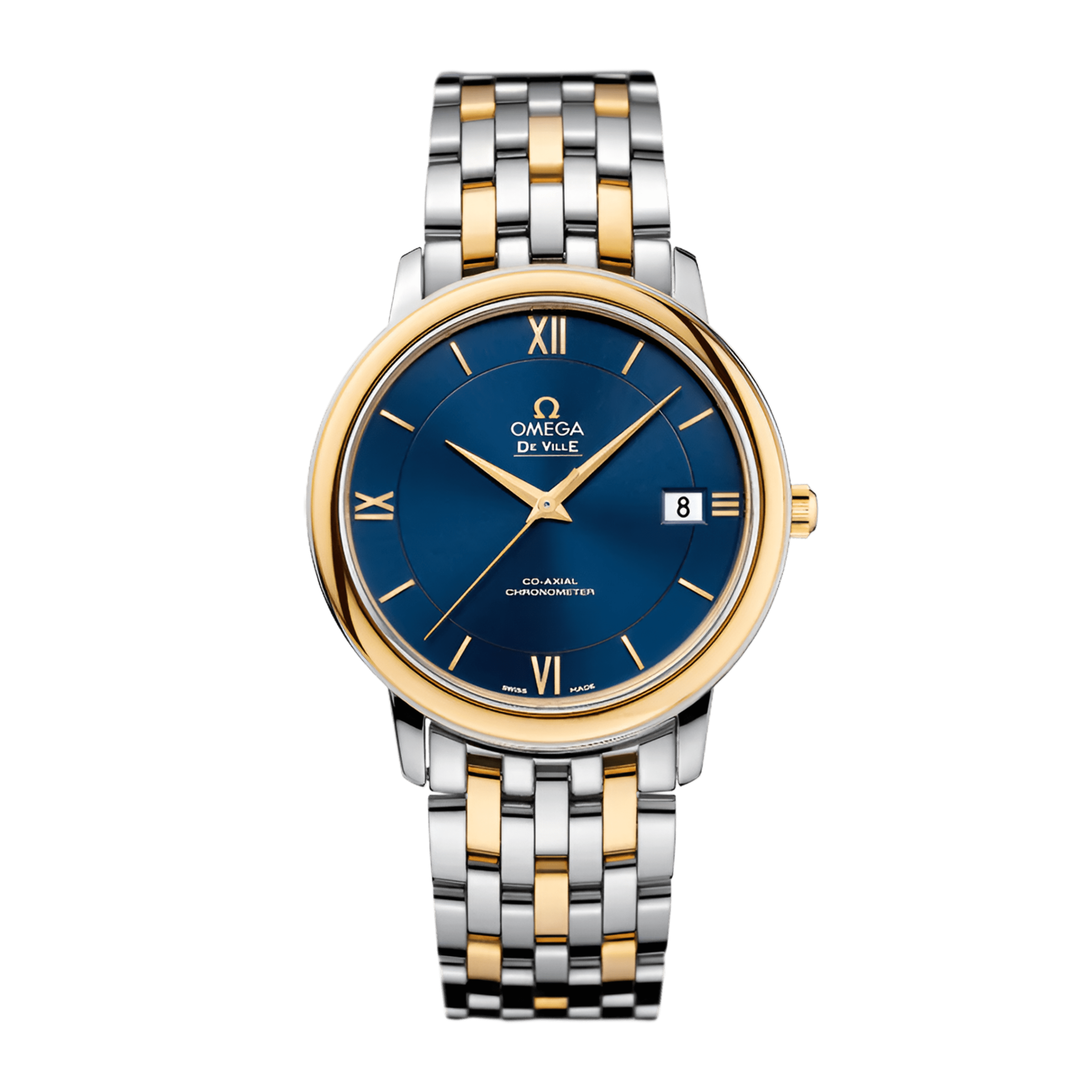 De Ville Prestige Yellow Gold & Steel Blue Dial 36mm Product Image
