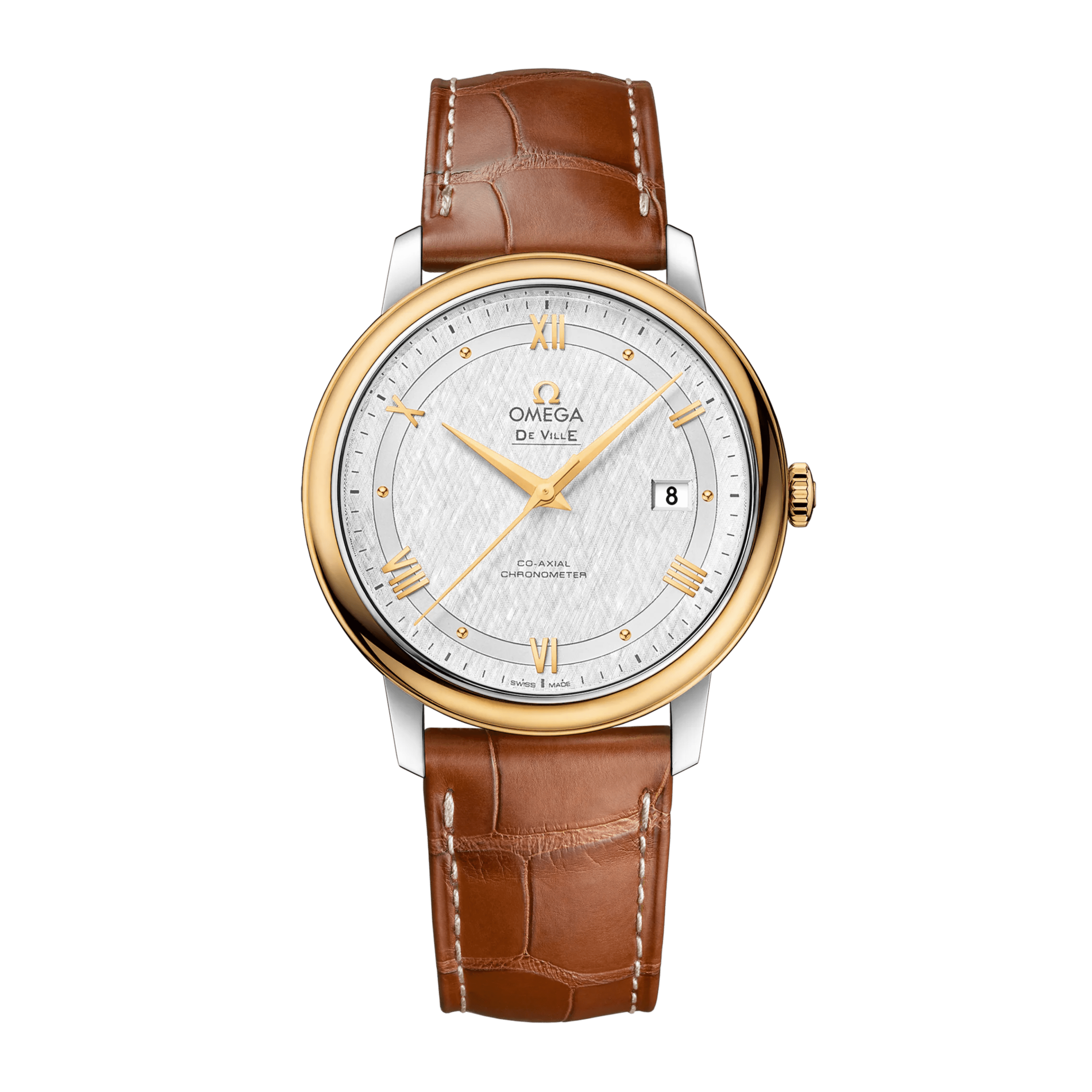 De Ville Prestige Yellow Gold & Steel Silver Dial 39mm Product Image