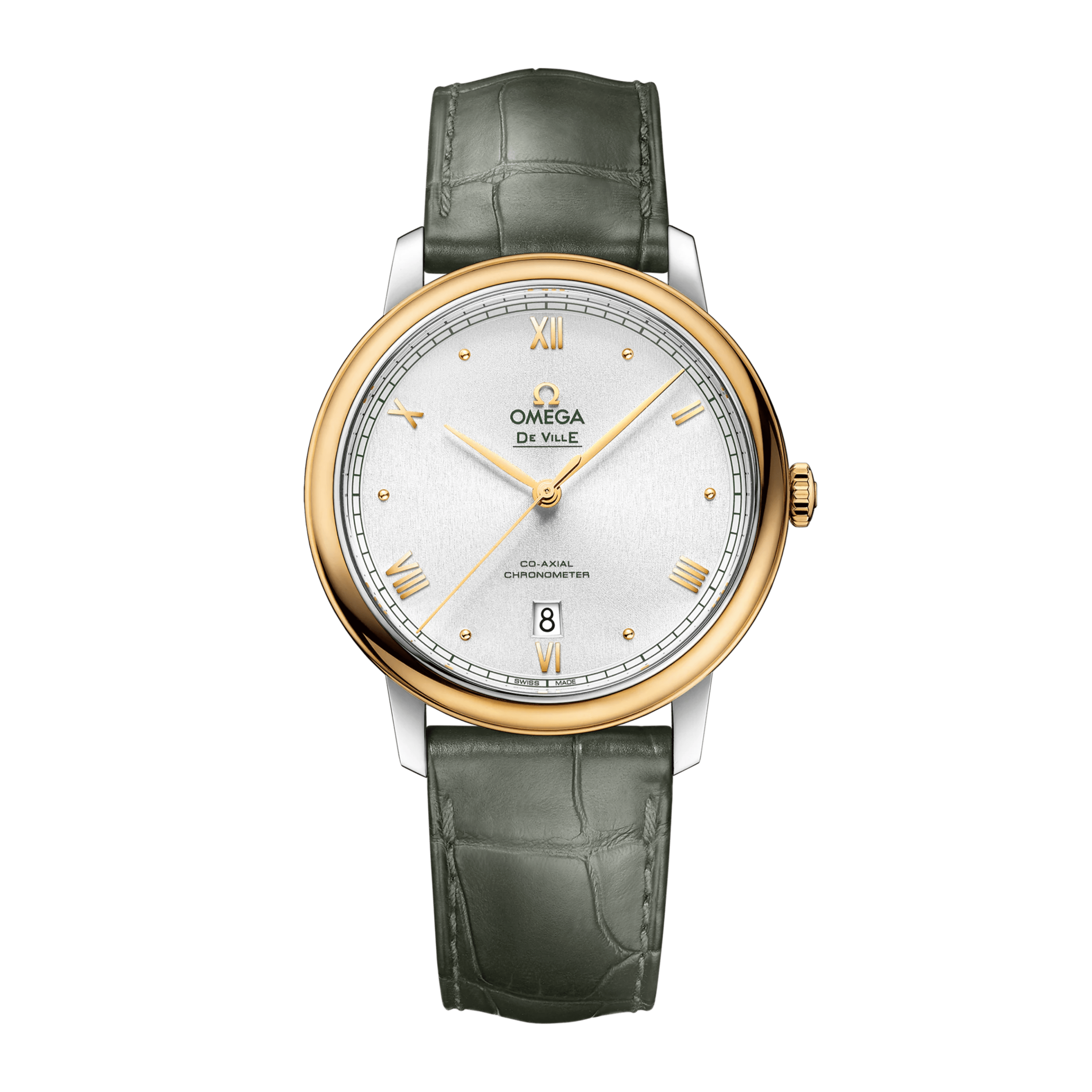 De Ville Prestige Yellow Gold & Steel Silver Dial 39mm Product Image