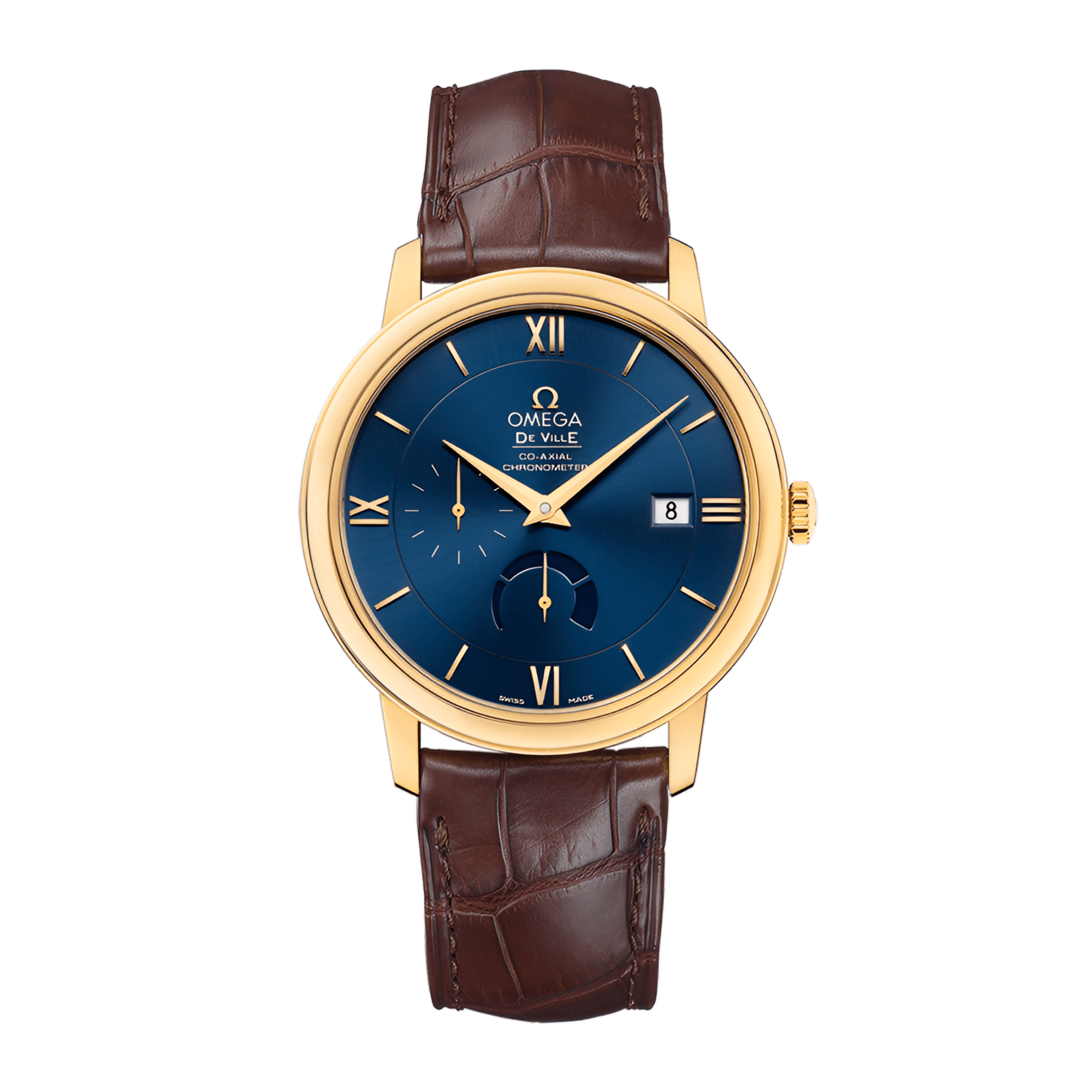 De Ville Prestige Power Reserve Yellow Gold Blue Dial 39mm Product Image