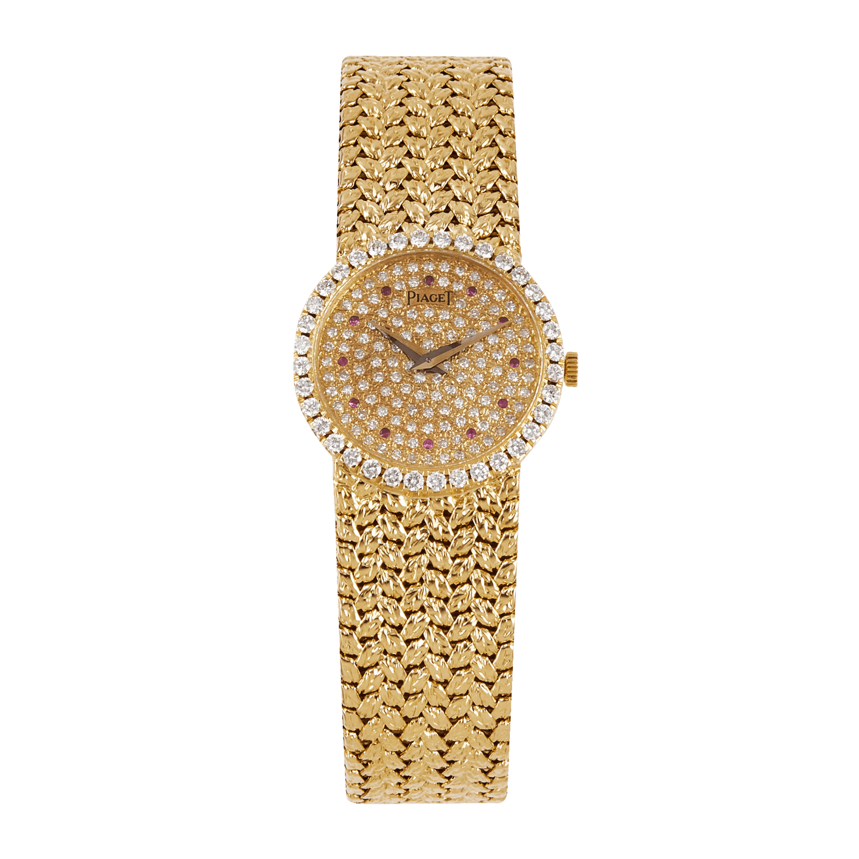 Vintage Yellow Gold Diamond Pave Dial Product Image