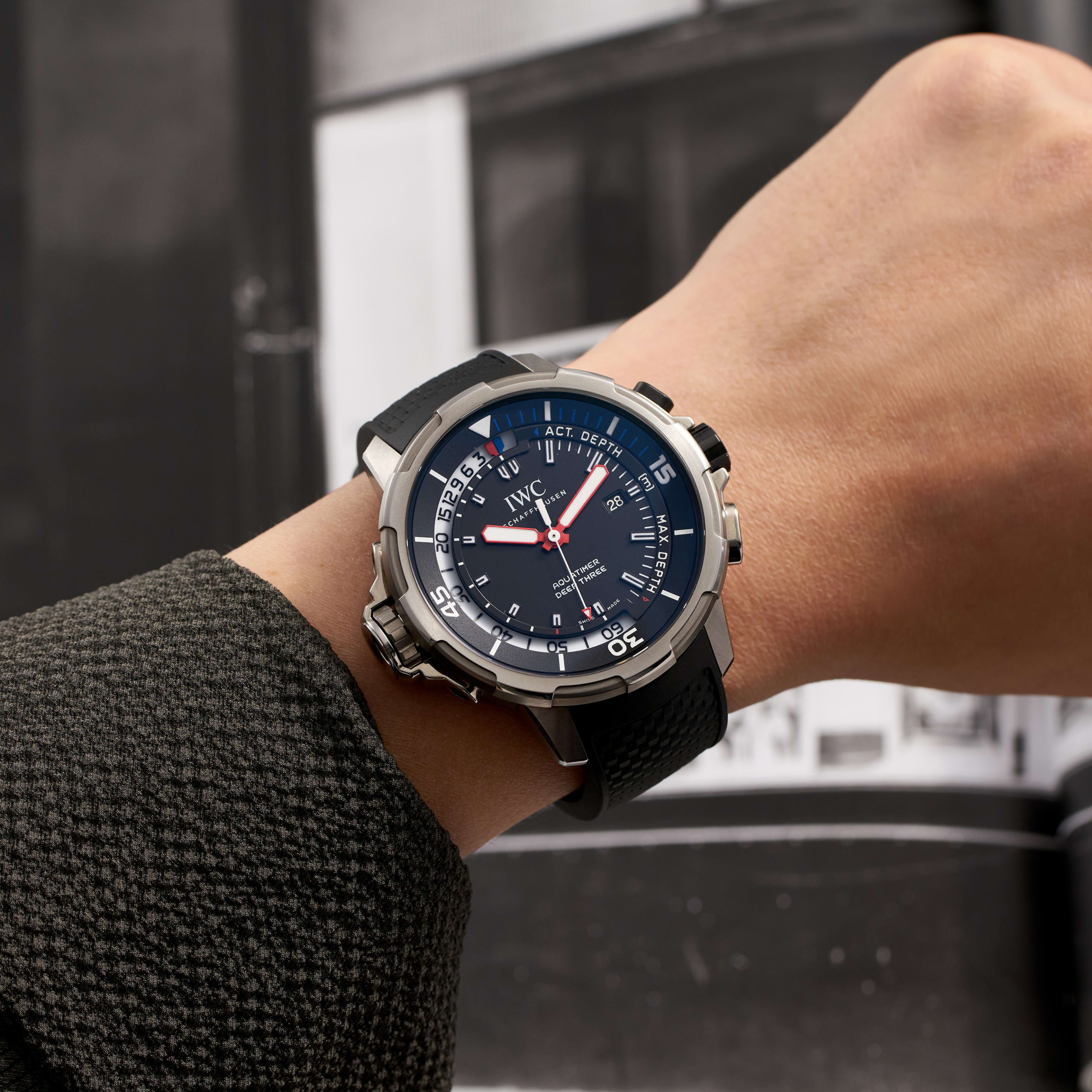 IWC Aquatimer Deep Three Titanium Black Dial 46mm IW355701 - Make