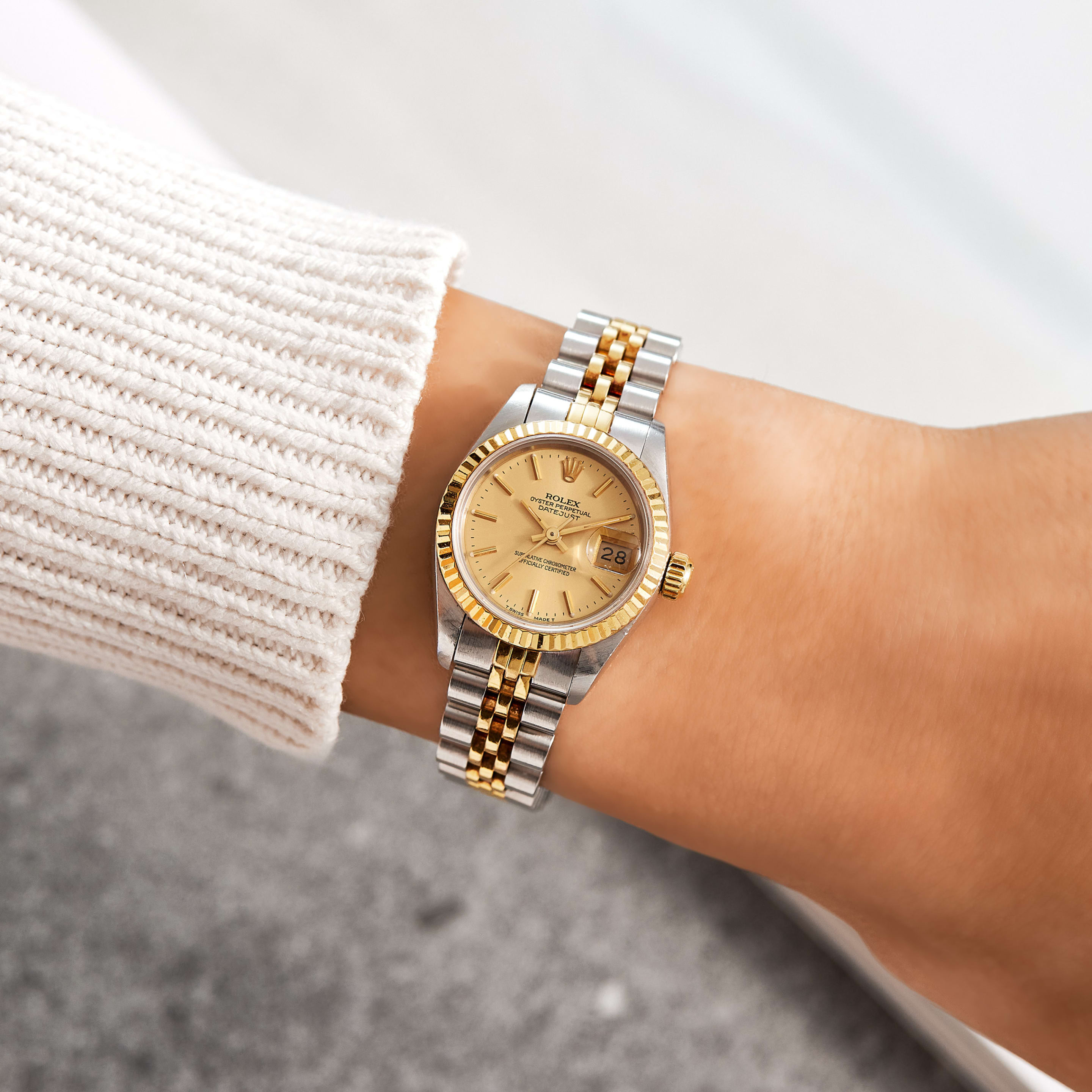 Rolex Vintage Lady-Datejust Yellow Gold & Steel Jubilee Champagne
