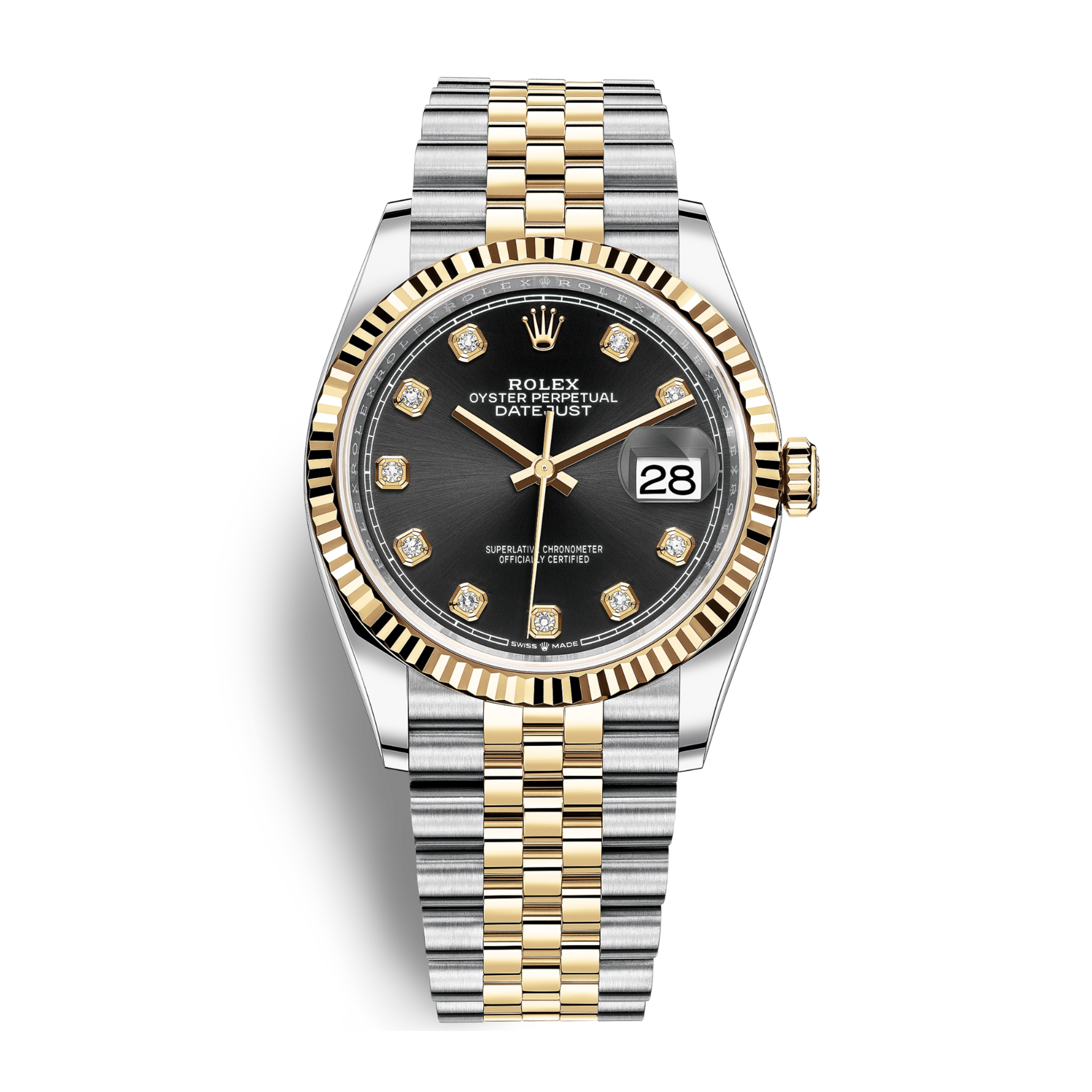 Datejust Yellow Gold & Steel Jubilee Black Dial 36mm Product Image