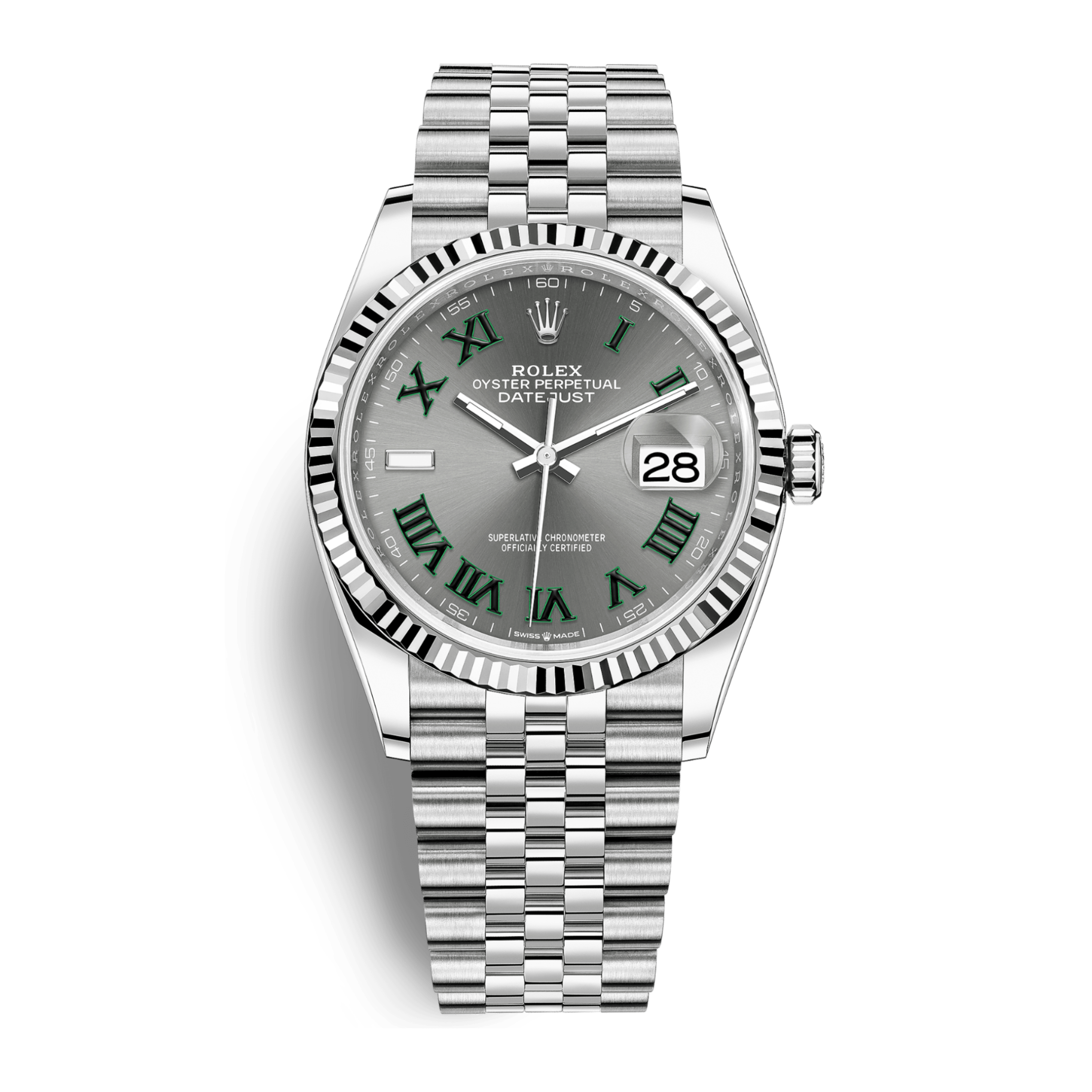 Datejust "Wimbledon" Steel Jubilee Grey Dial 36mm Product Image