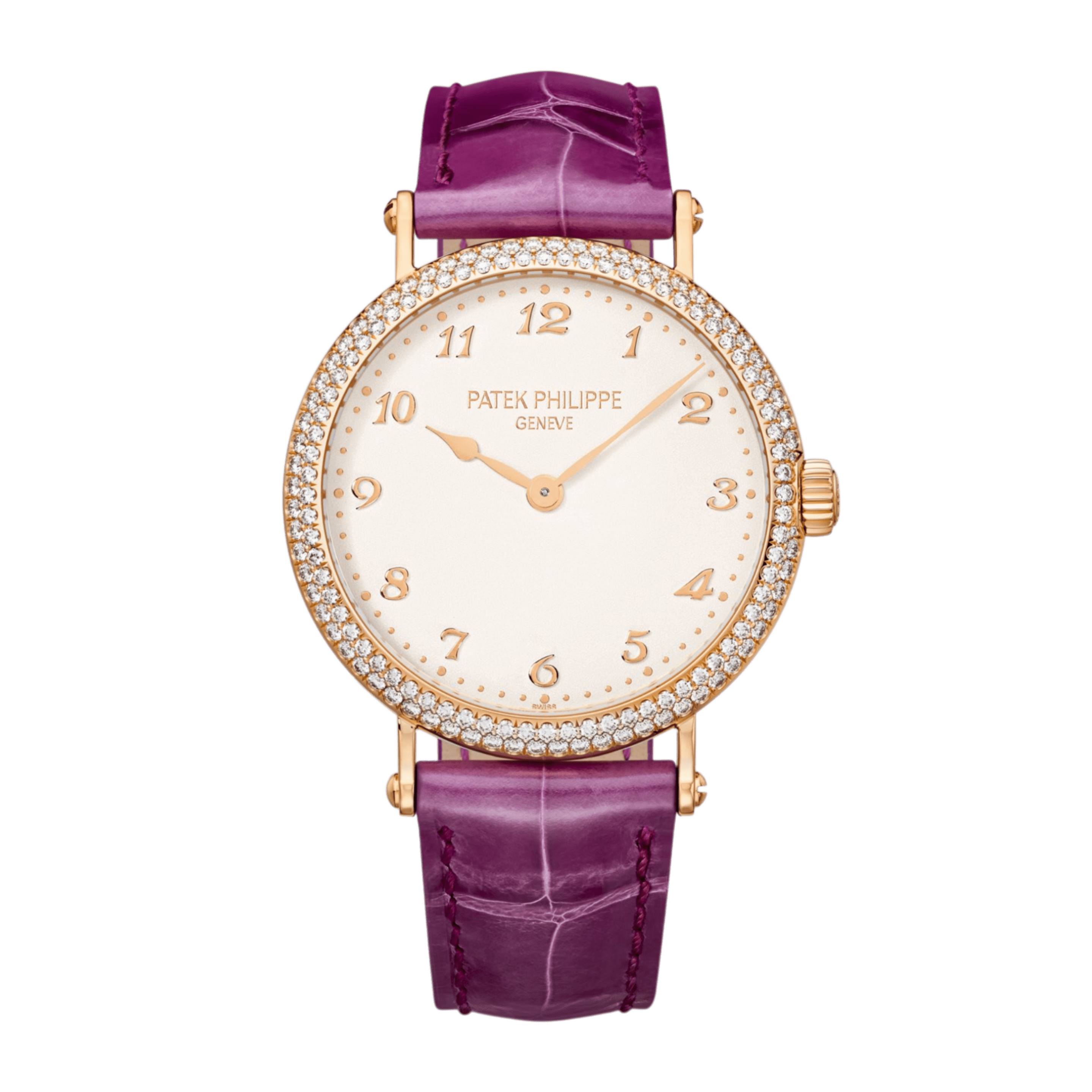 Calatrava Rose Gold Diamond Silver Dial 34mm Product Image