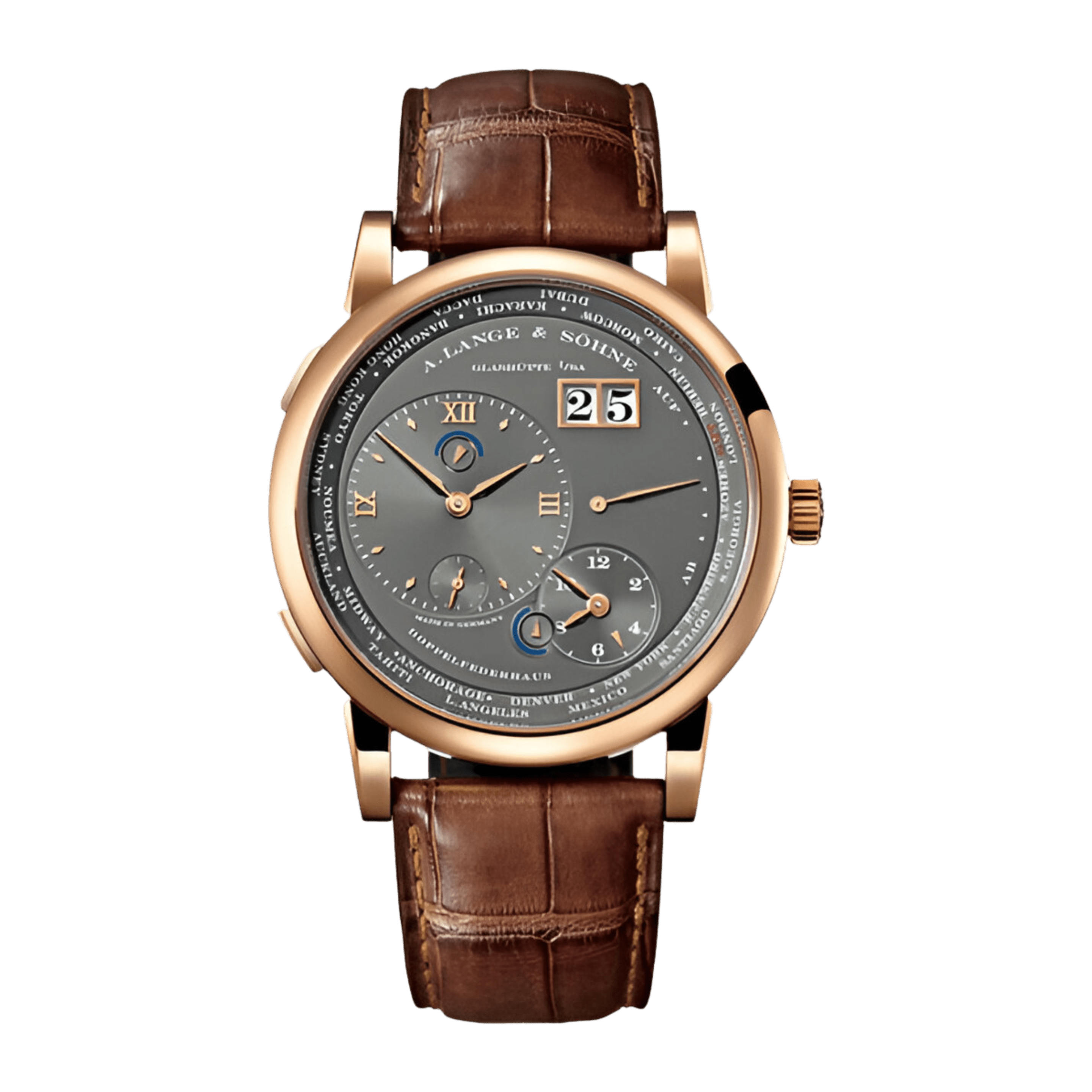 A. Lange & Söhne Lange 1 Time Zone Rose Gold Grey Dial 41mm