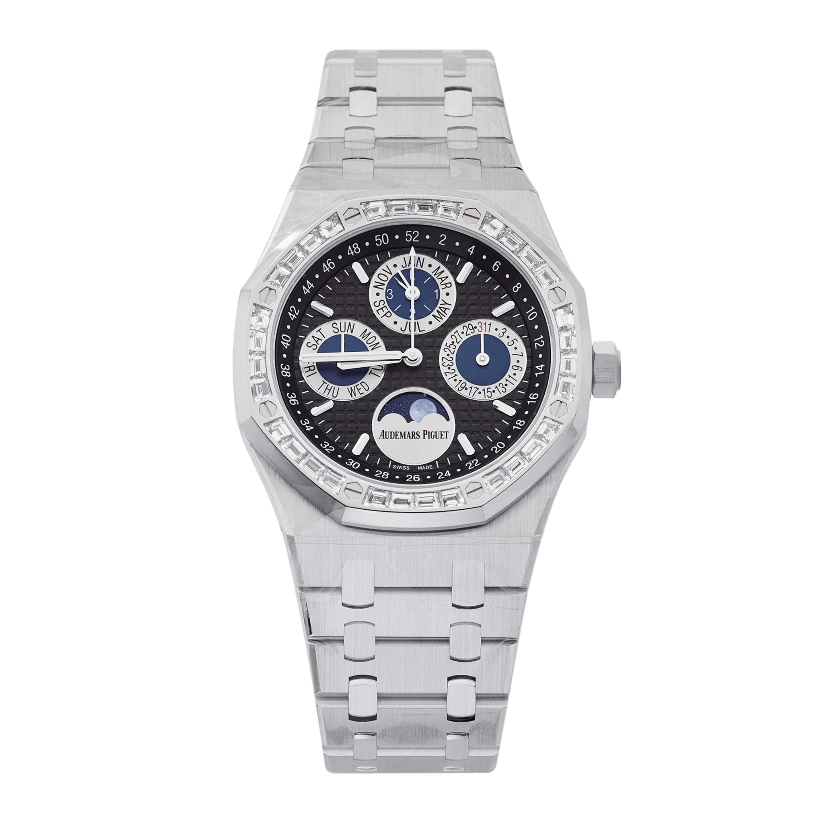Royal Oak Perpetual Calendar White Gold Diamond Black Dial 41mm Product Image