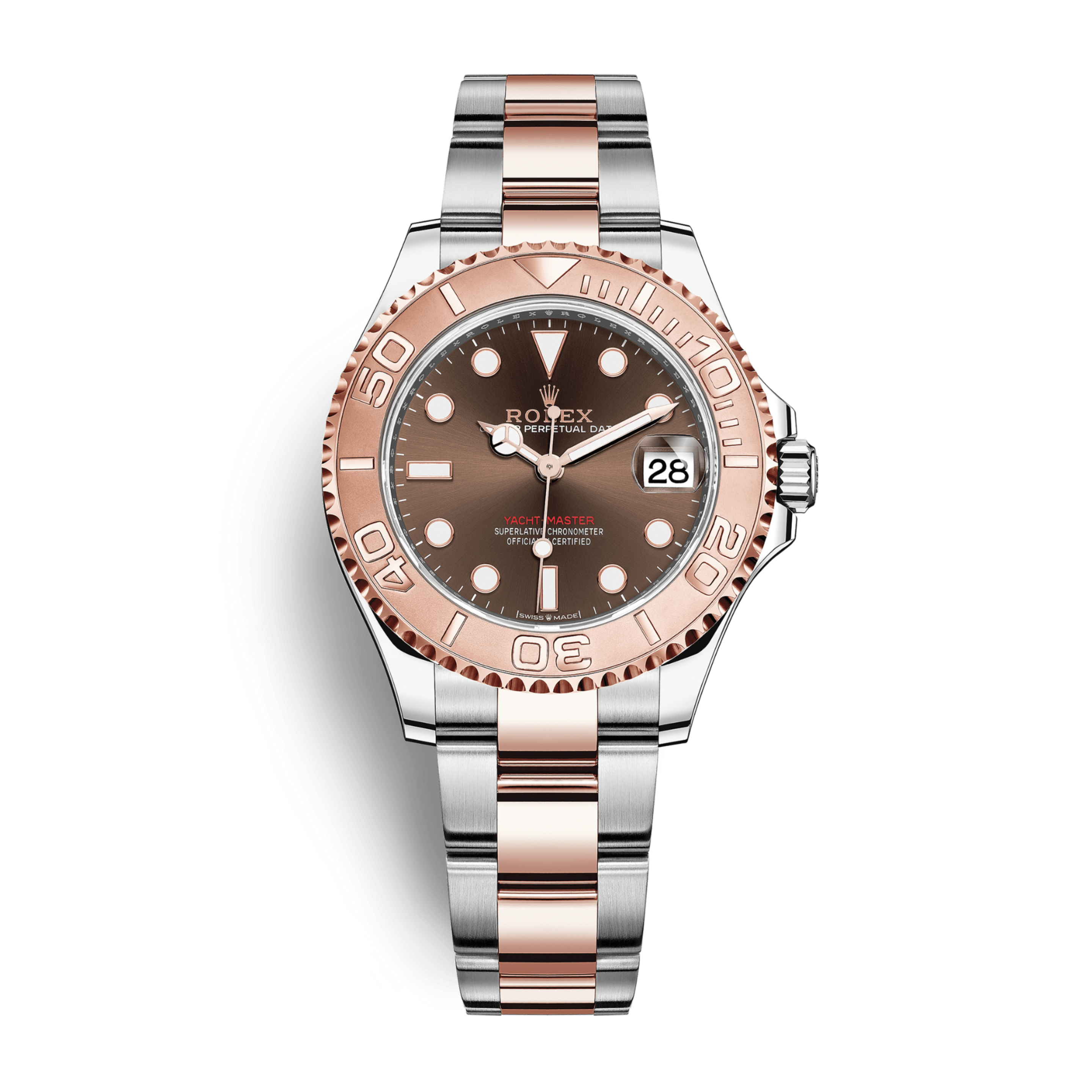 Rolex Yacht-Master Rose Gold & Steel Brown Dial 37mm 268621-0003