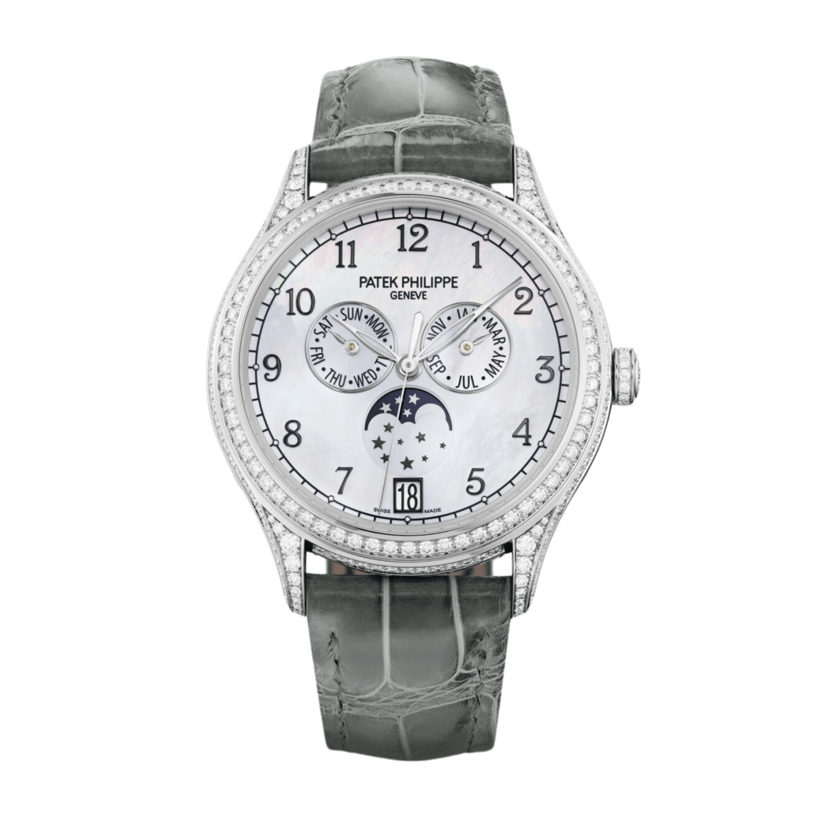 Annual Calendar White Gold Diamond Mother of Pearl Dial 38mm Product Image