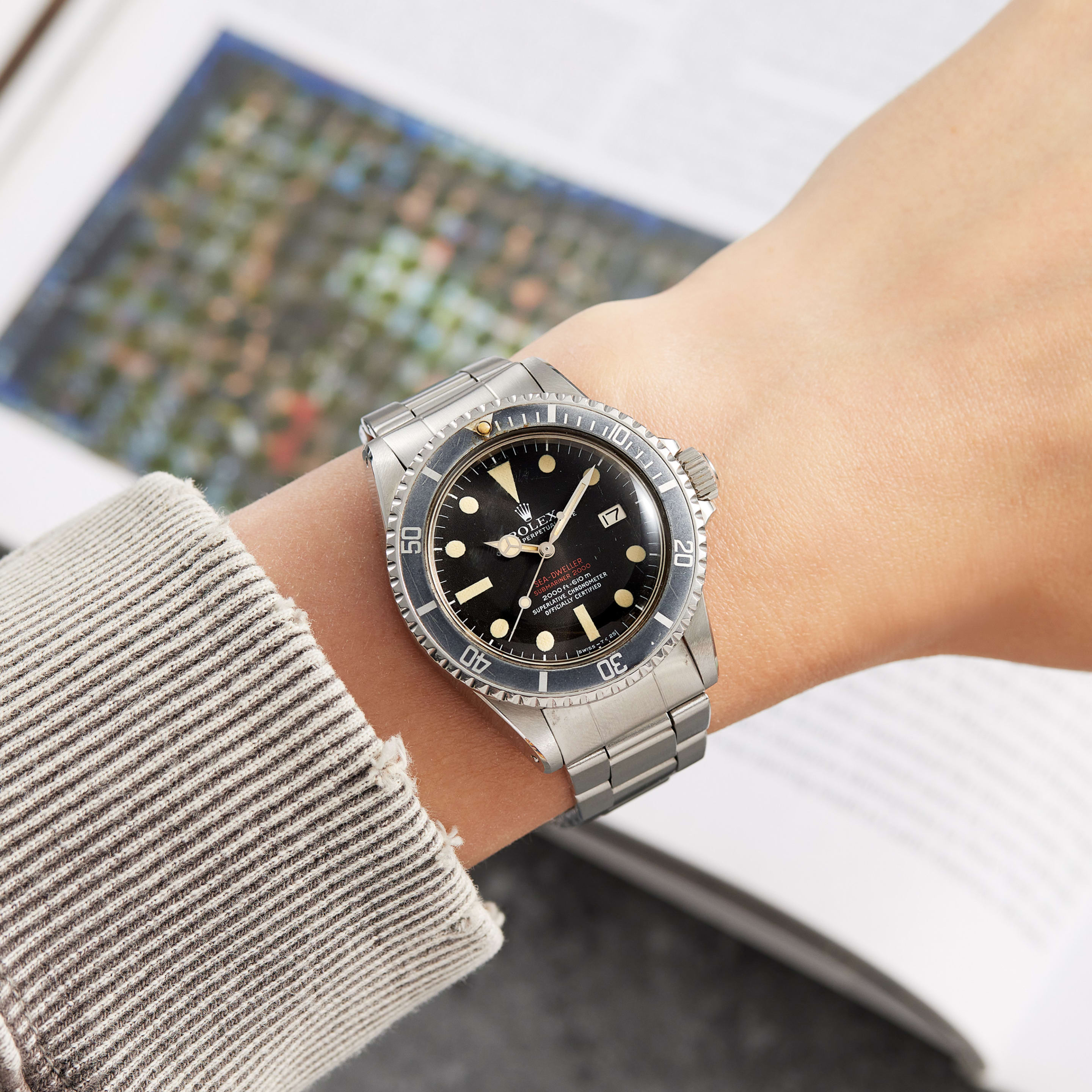 Vintage Double Red Sea-Dweller Steel Black Dial 40mm Product Image