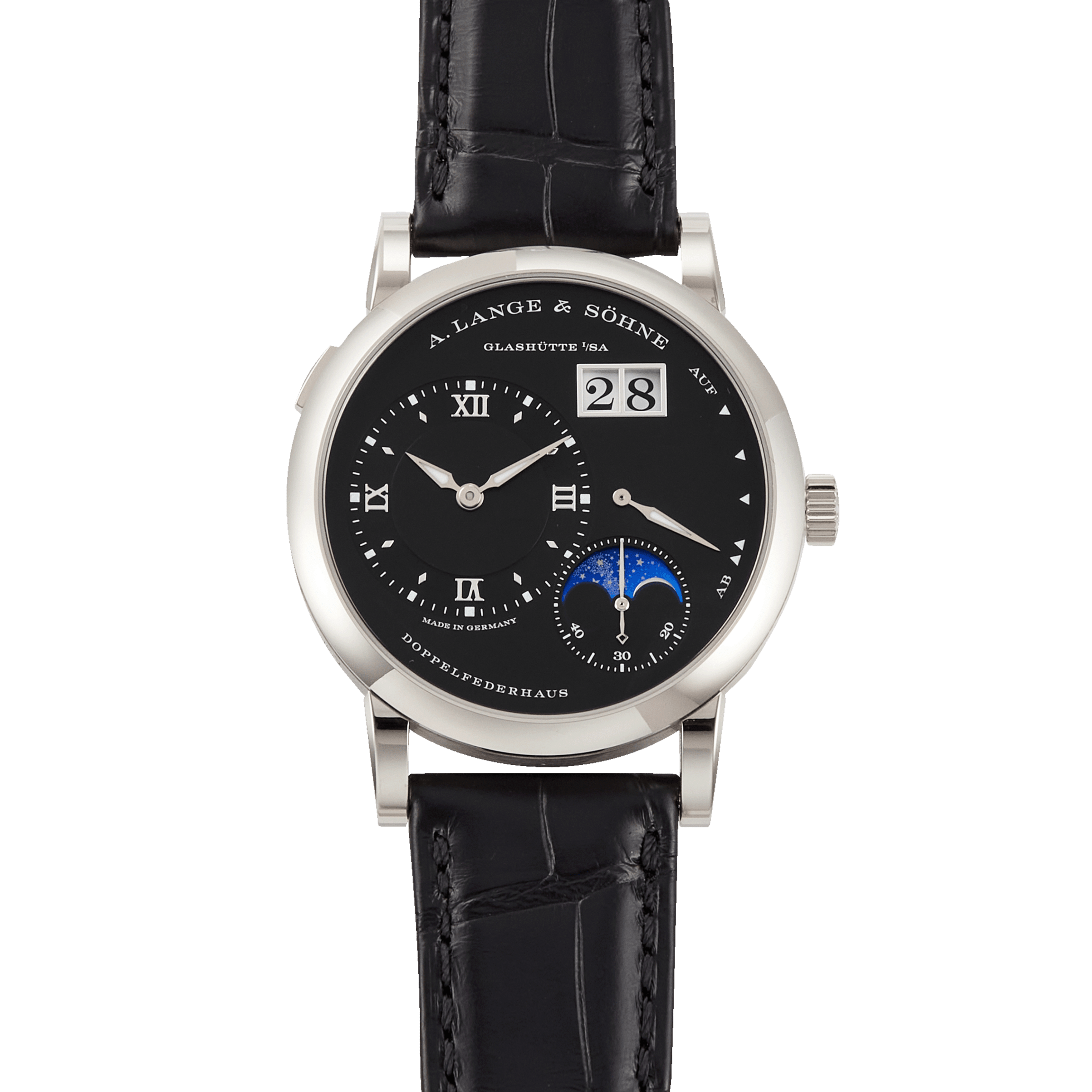 Lange 1 Moonphase White Gold Black Dial 38mm Product Image