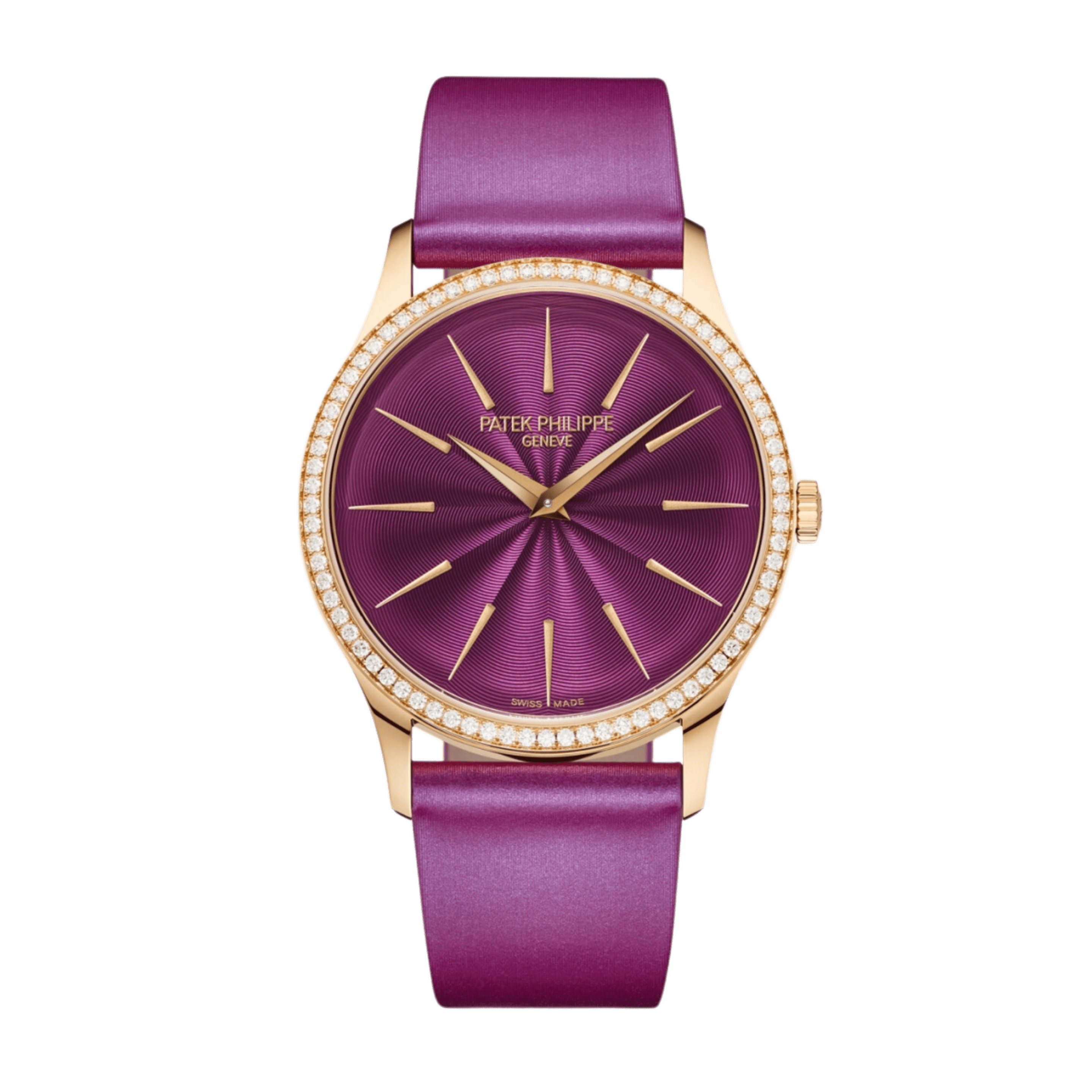 Calatrava Rose Gold Diamond Purple Dial 35mm Product Image