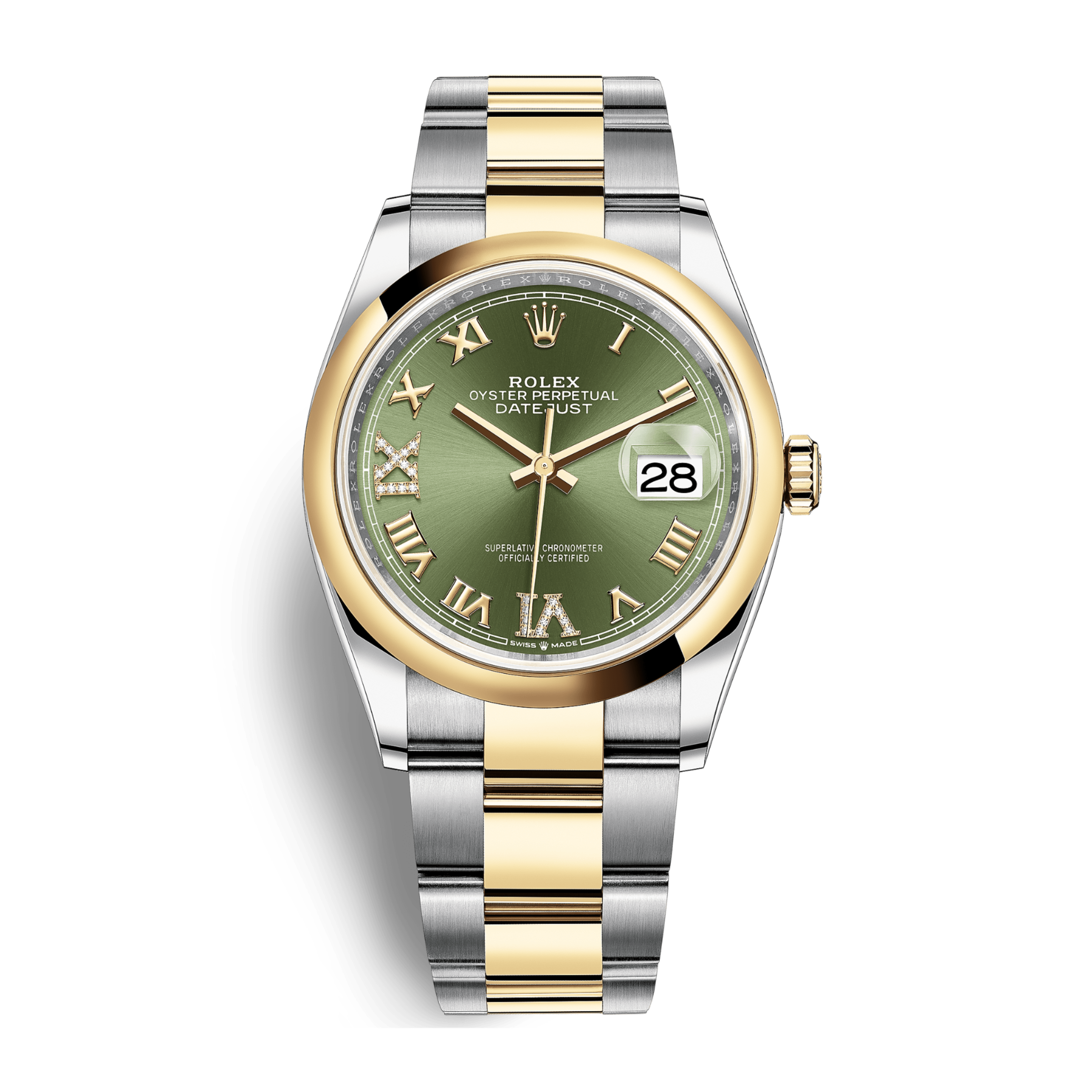 Datejust Yellow Gold & Steel Green Dial 36mm Product Image