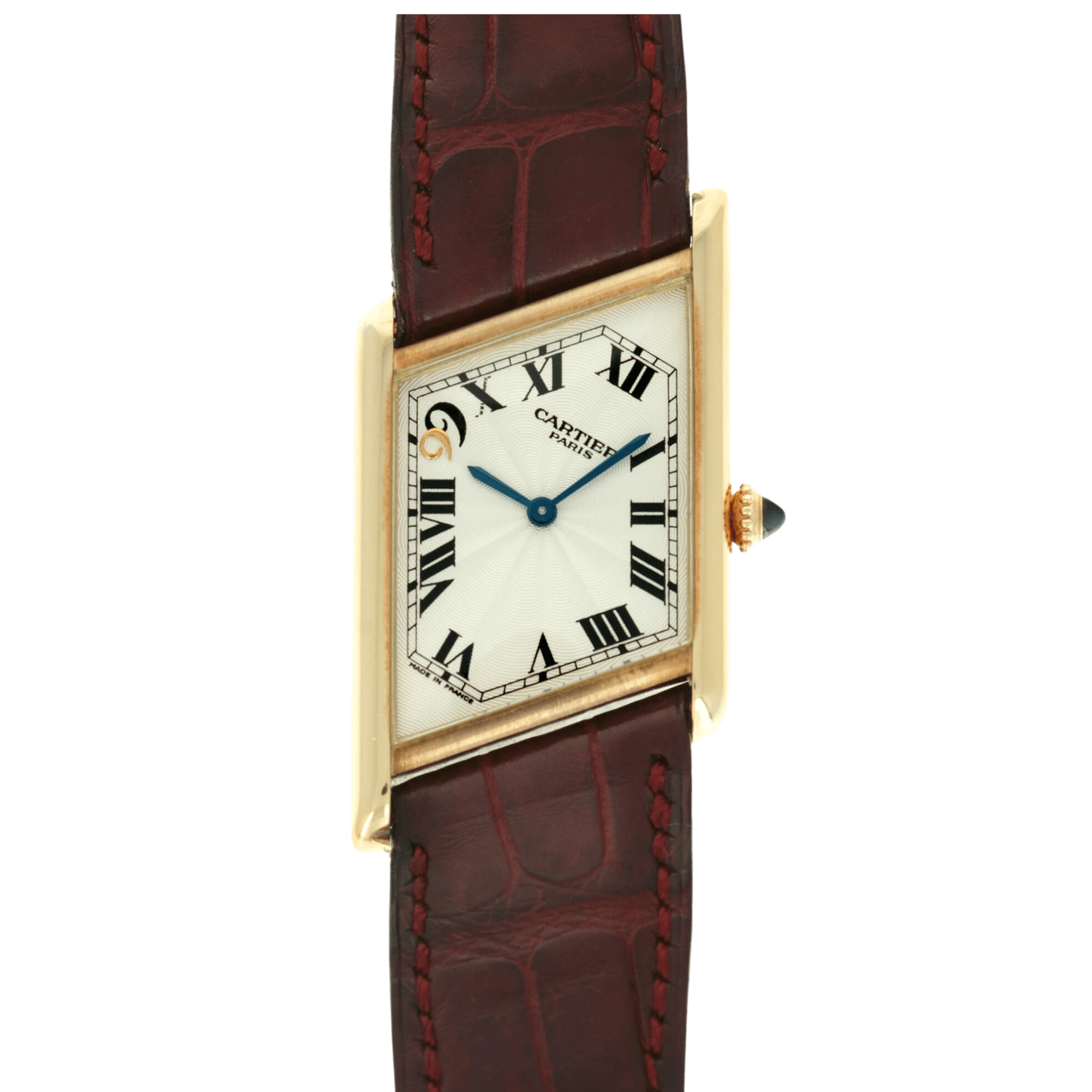 Tank Asymétrique Yellow Gold Silver Dial 23mm Product Image