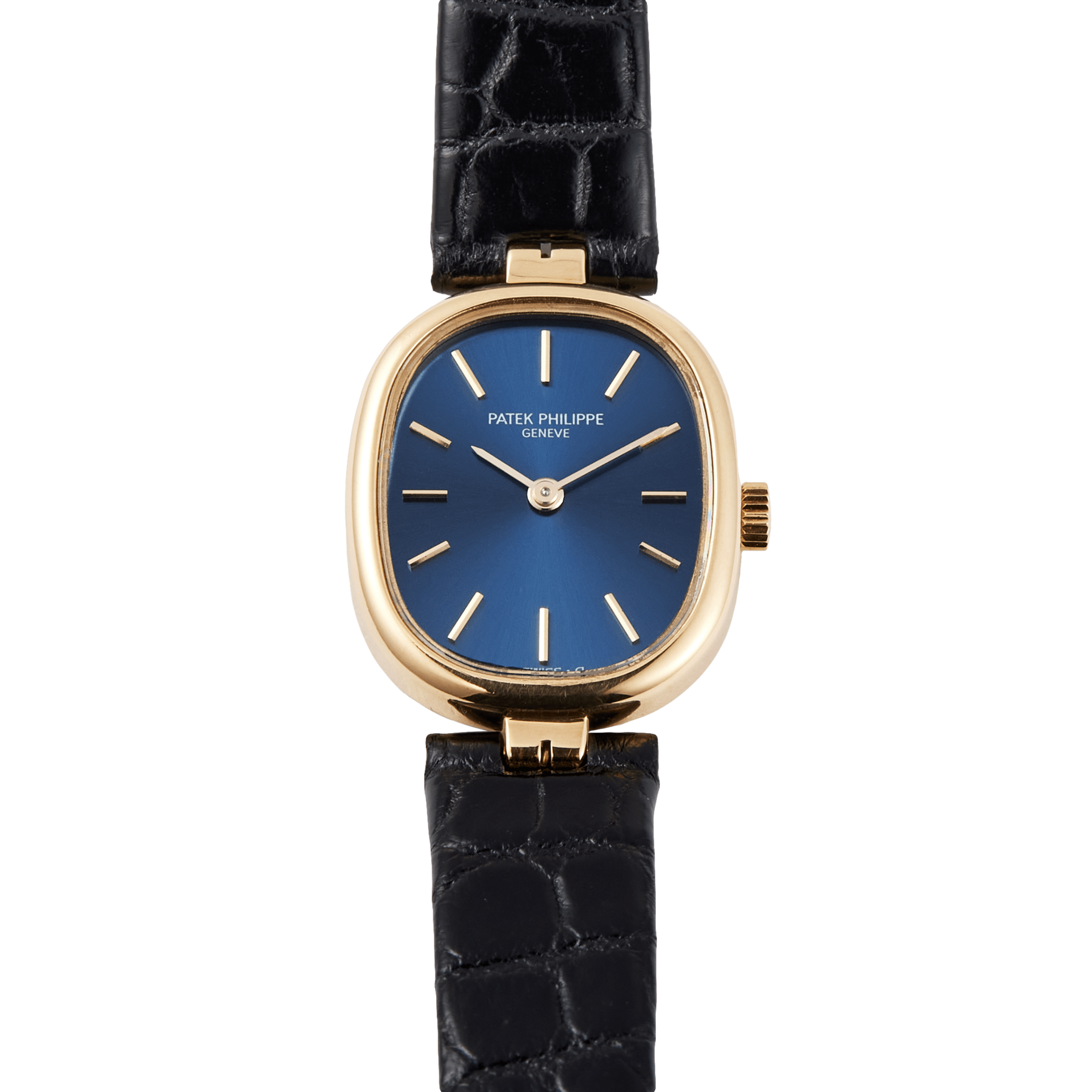 Vintage Ellipse Yellow Gold Blue Dial 19mm Product Image