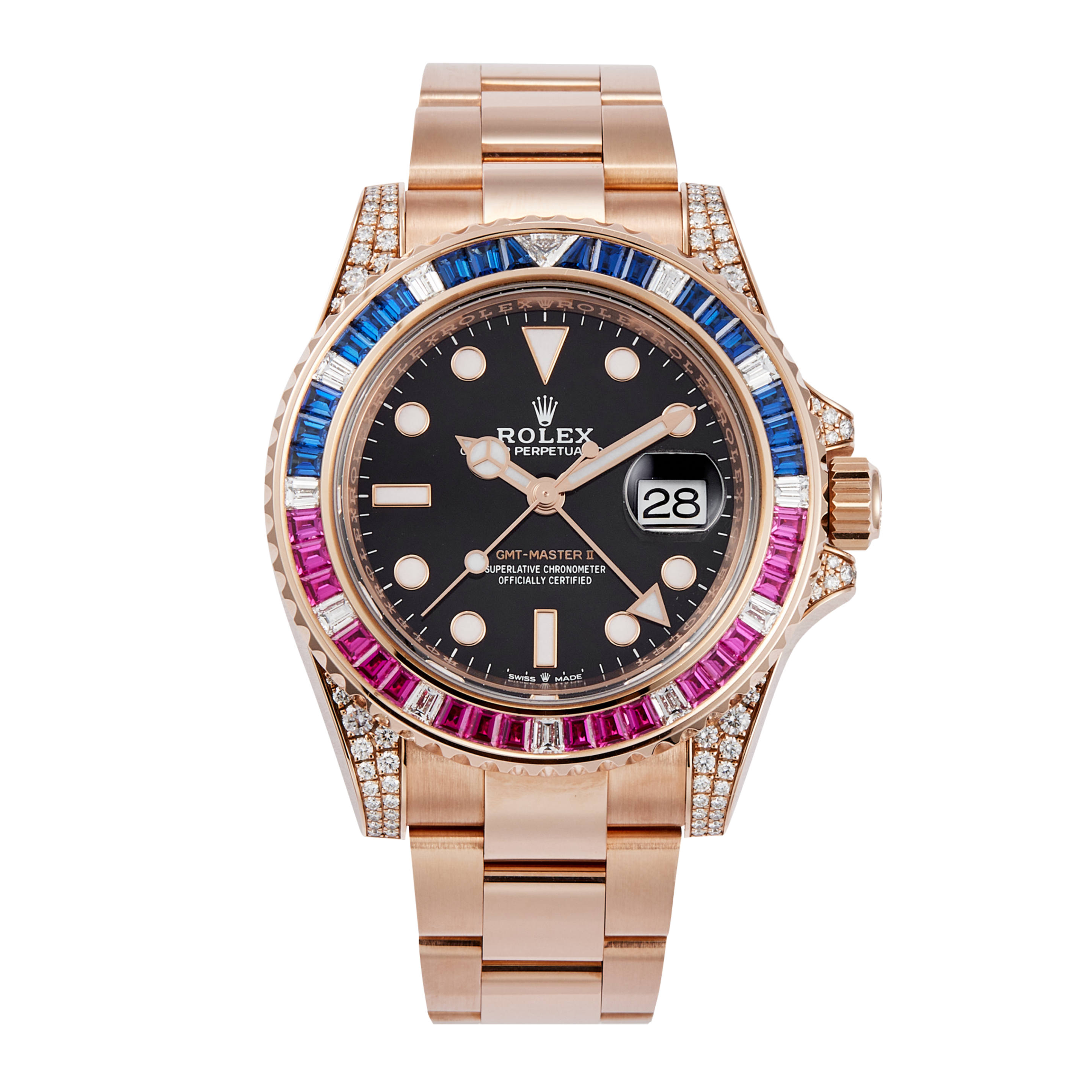 GMT-Master II Rose Gold Diamond Black Dial 40mm Product Image
