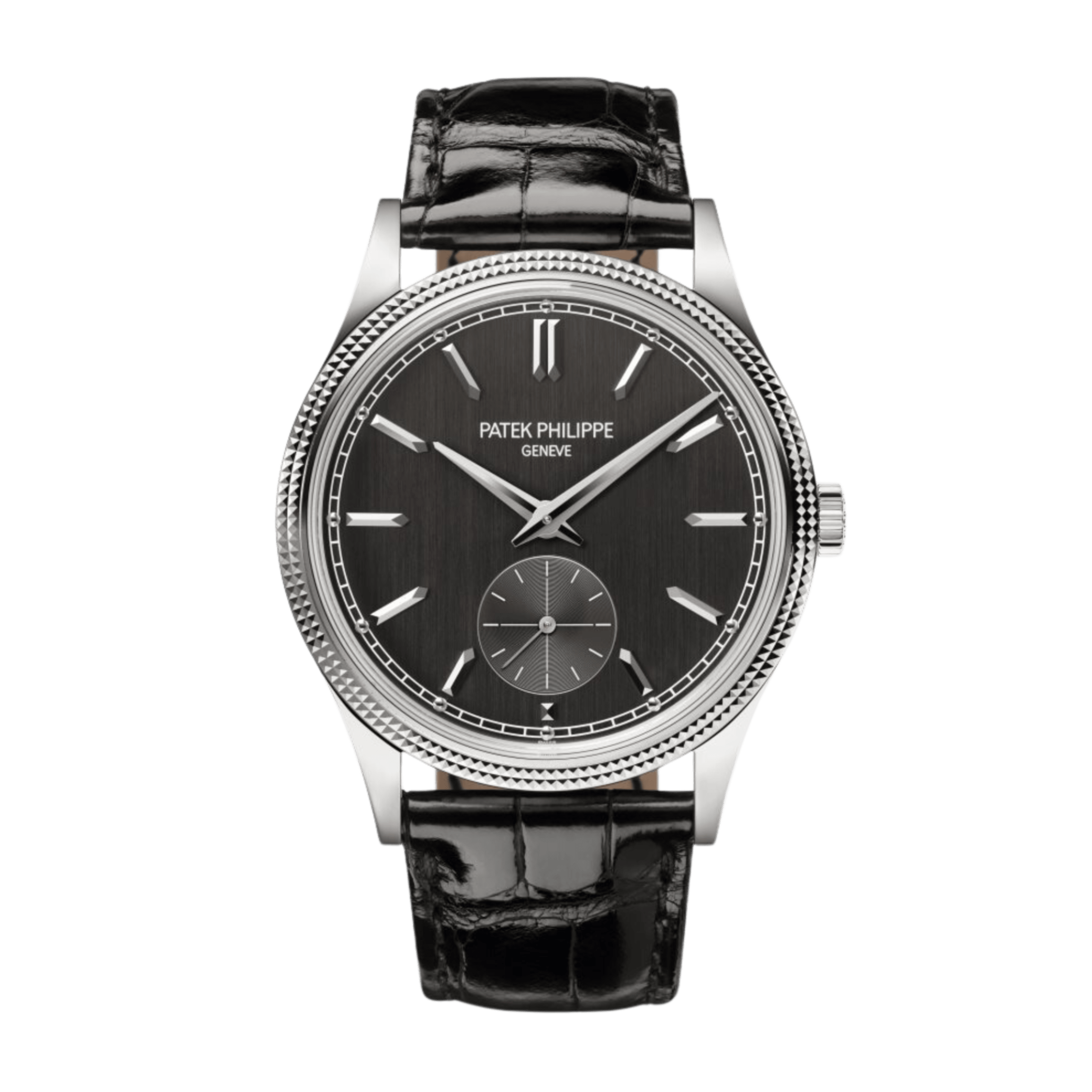 Calatrava Clous de Paris White Gold Grey Dial 39mm Product Image