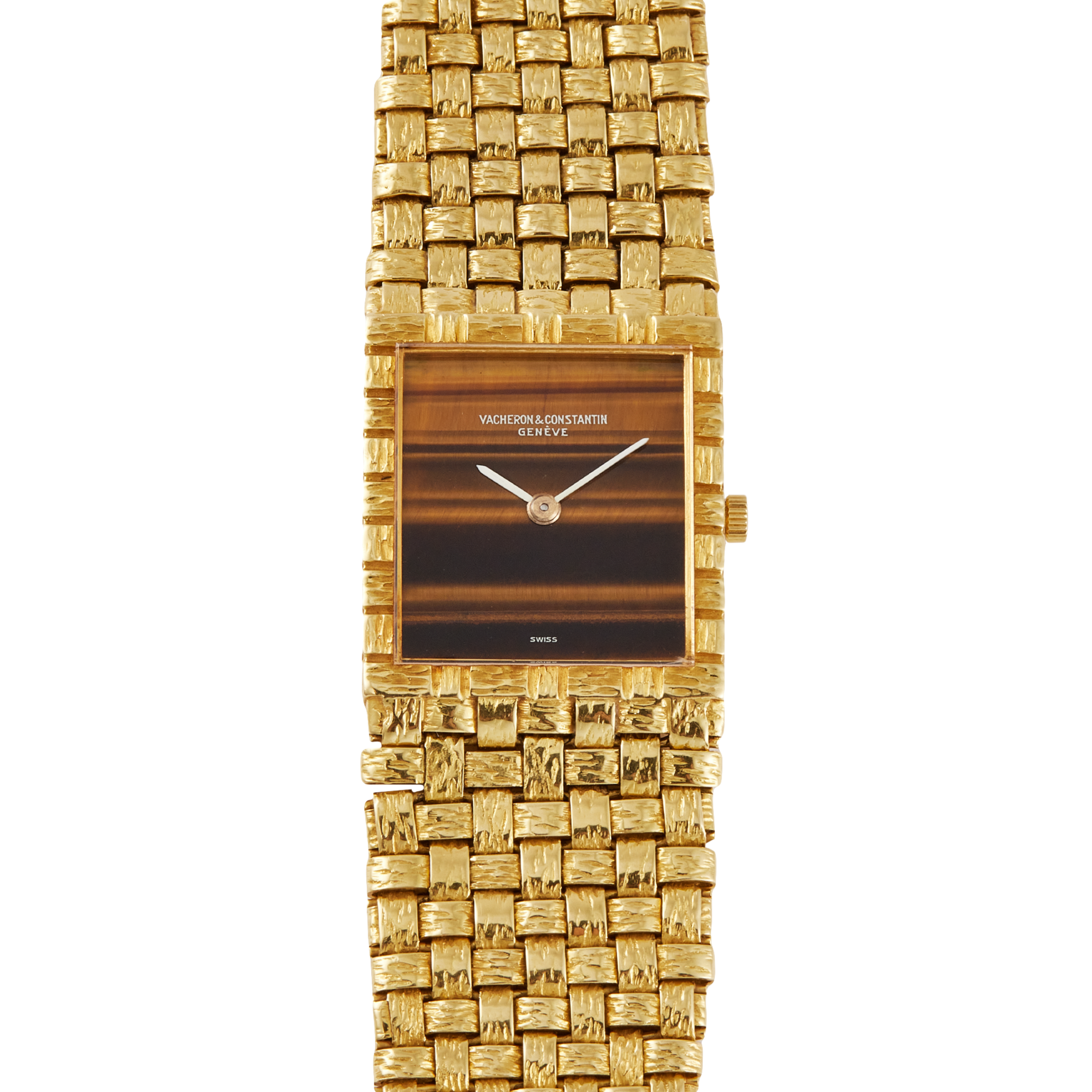 Vintage Tigers Eye Yellow Gold Brown Dial 22mm Product Image