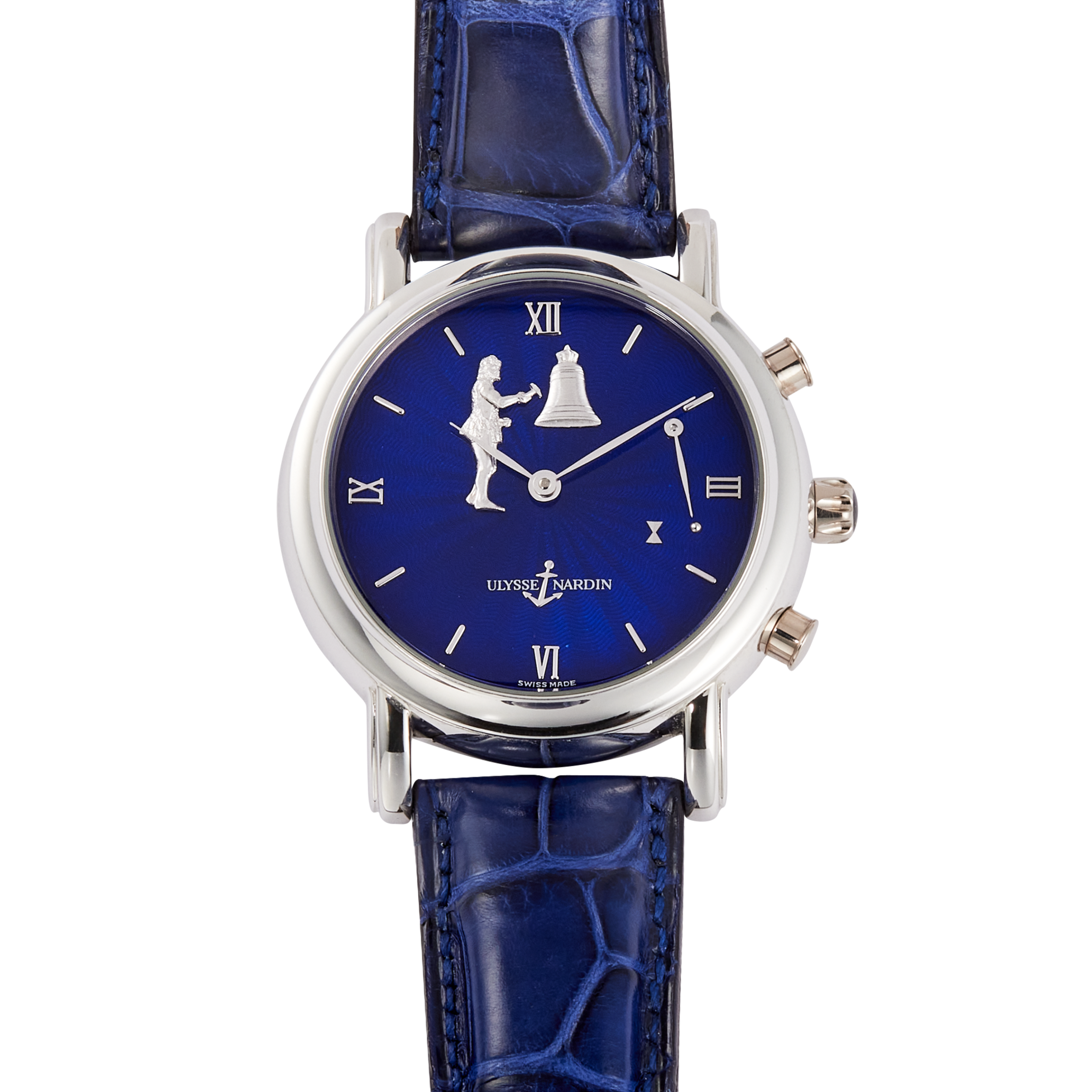 San Marco Hour Striker Blue Dial Platinum Product Image