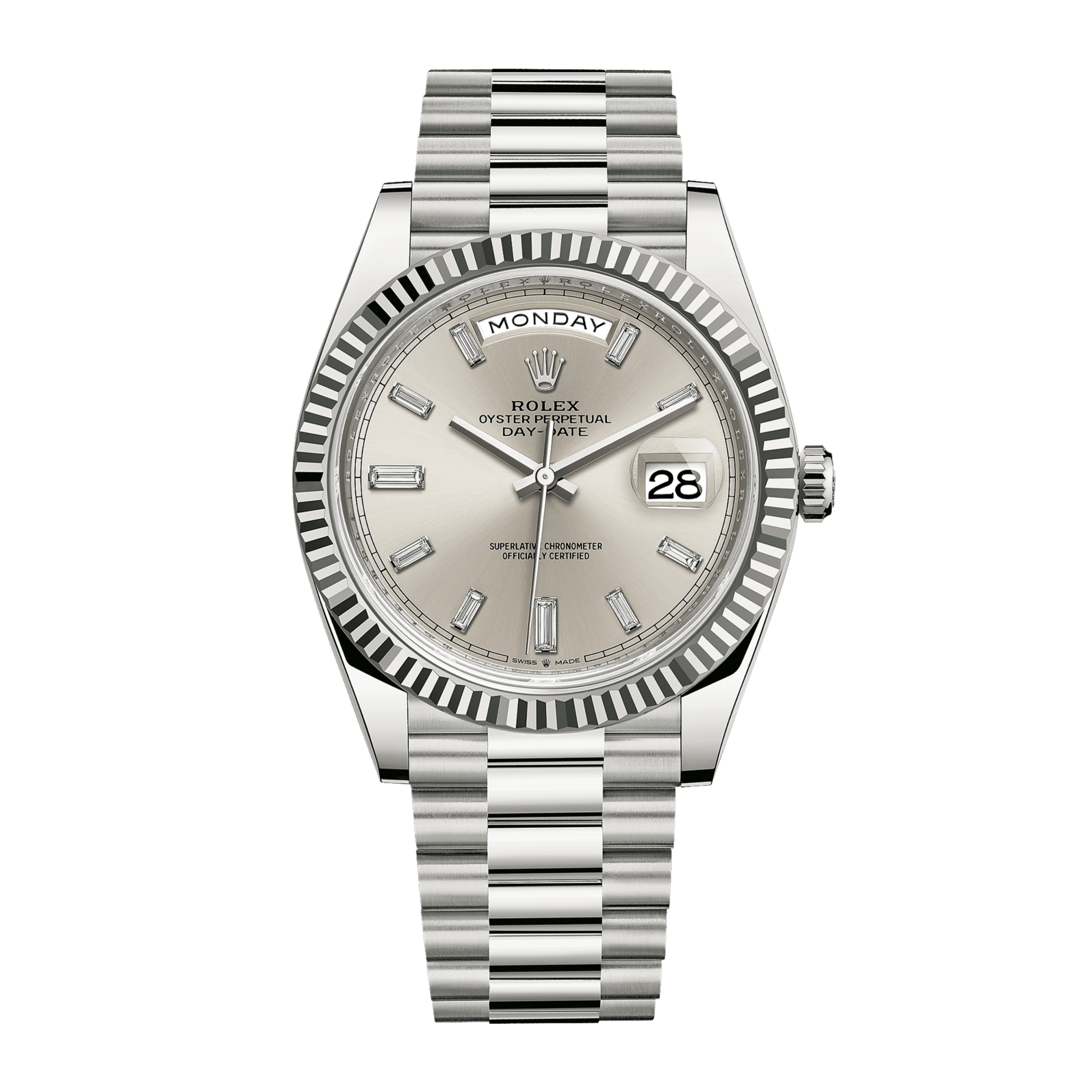 Day-Date White Gold Silver Dial 40mm Product Image