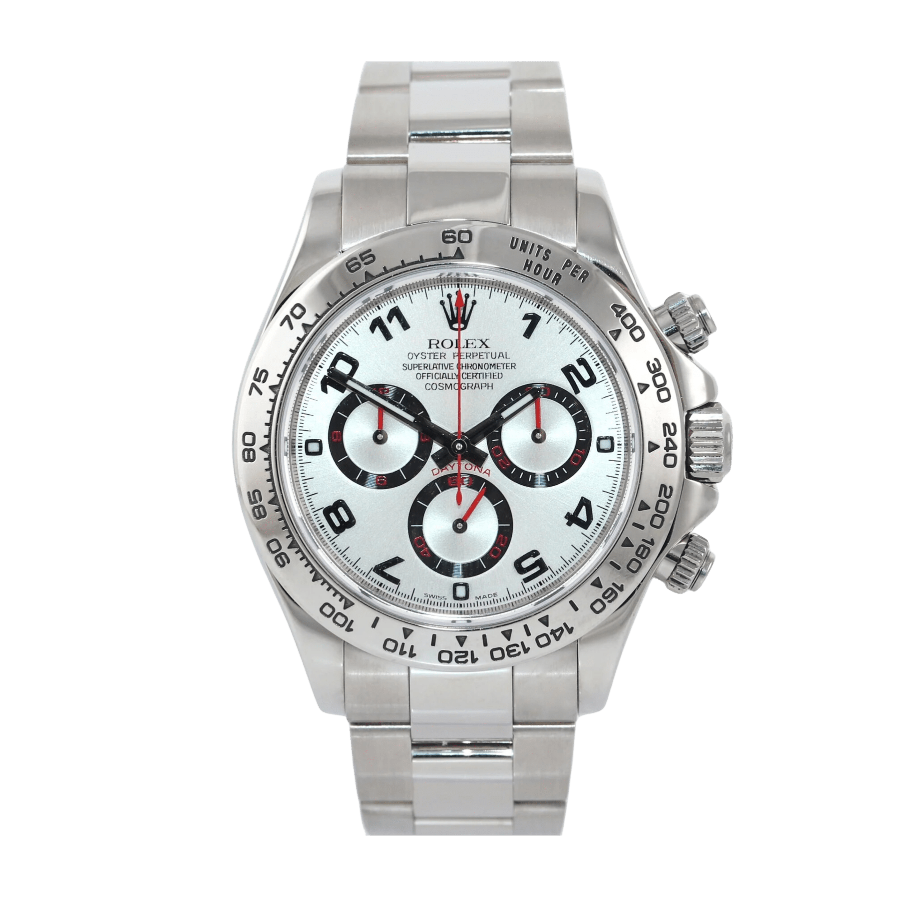 Rolex Daytona White Gold Silver Dial 40mm 116509-Silver-Arabic